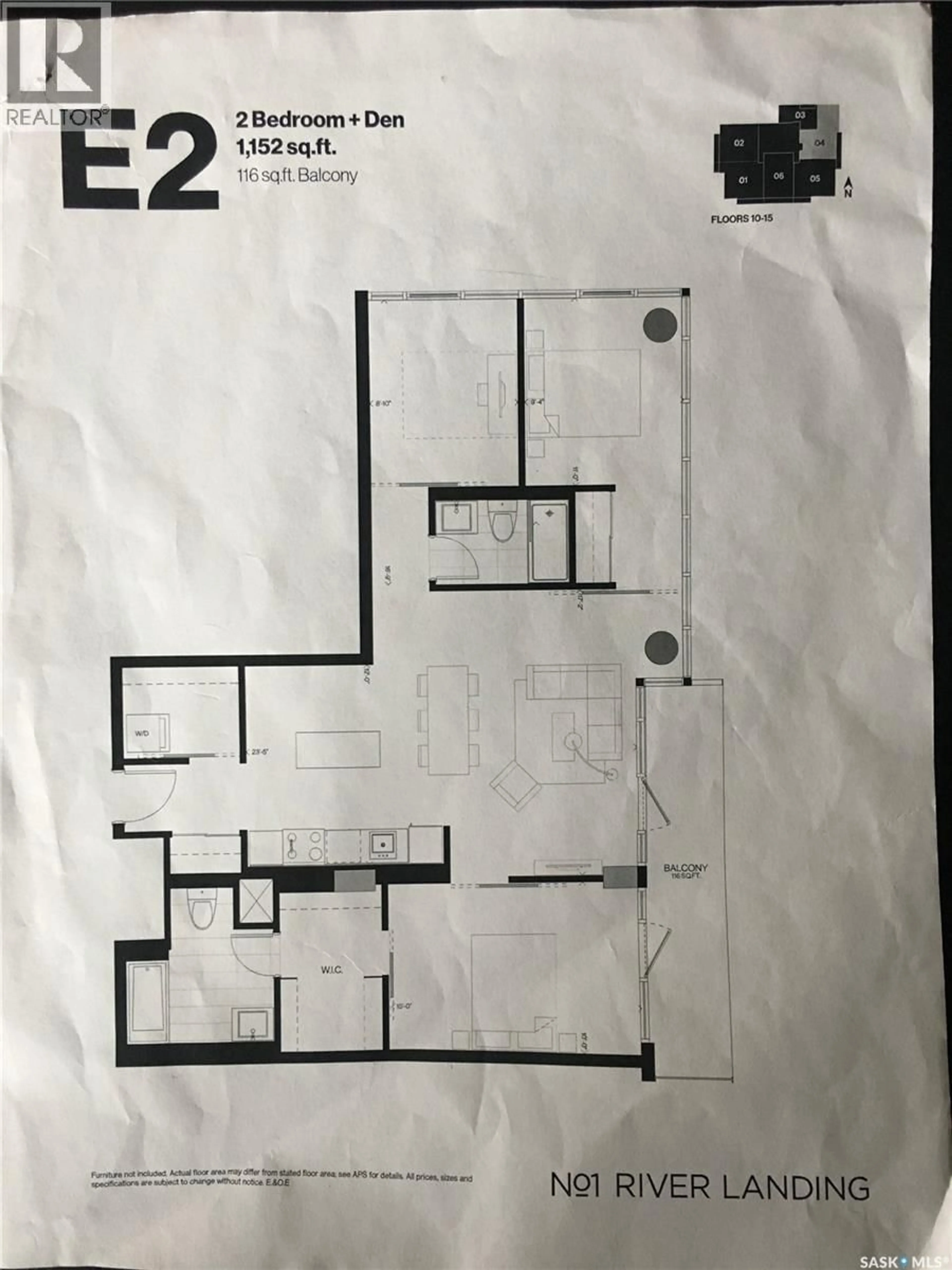 Floor plan for 490 - 1804 2ND AVENUE, Saskatoon Saskatchewan S7K4H5