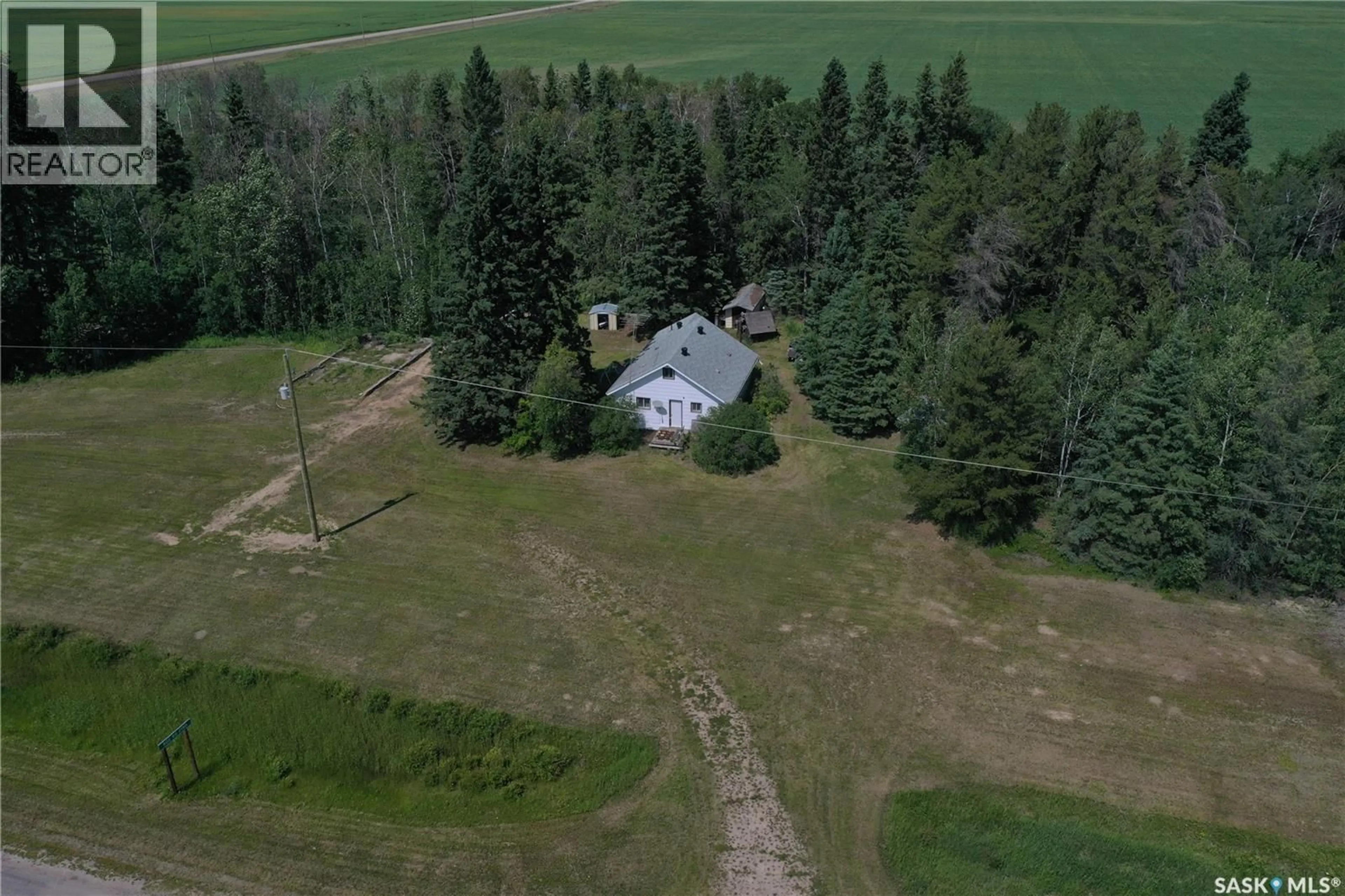 A pic from outside/outdoor area/front of a property/back of a property/a pic from drone, unknown for MIRASTY ACREAGE, Torch River Rm No. 488 Saskatchewan S0P2K0