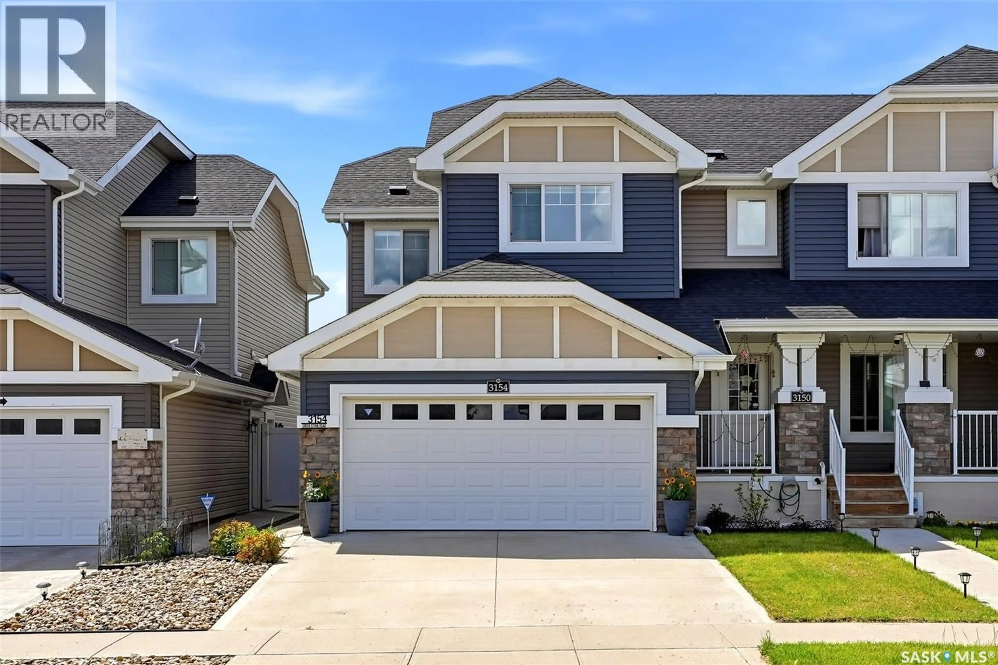 Home with vinyl exterior material, street for 3154 GREEN STONE ROAD, Regina Saskatchewan S4V3R8