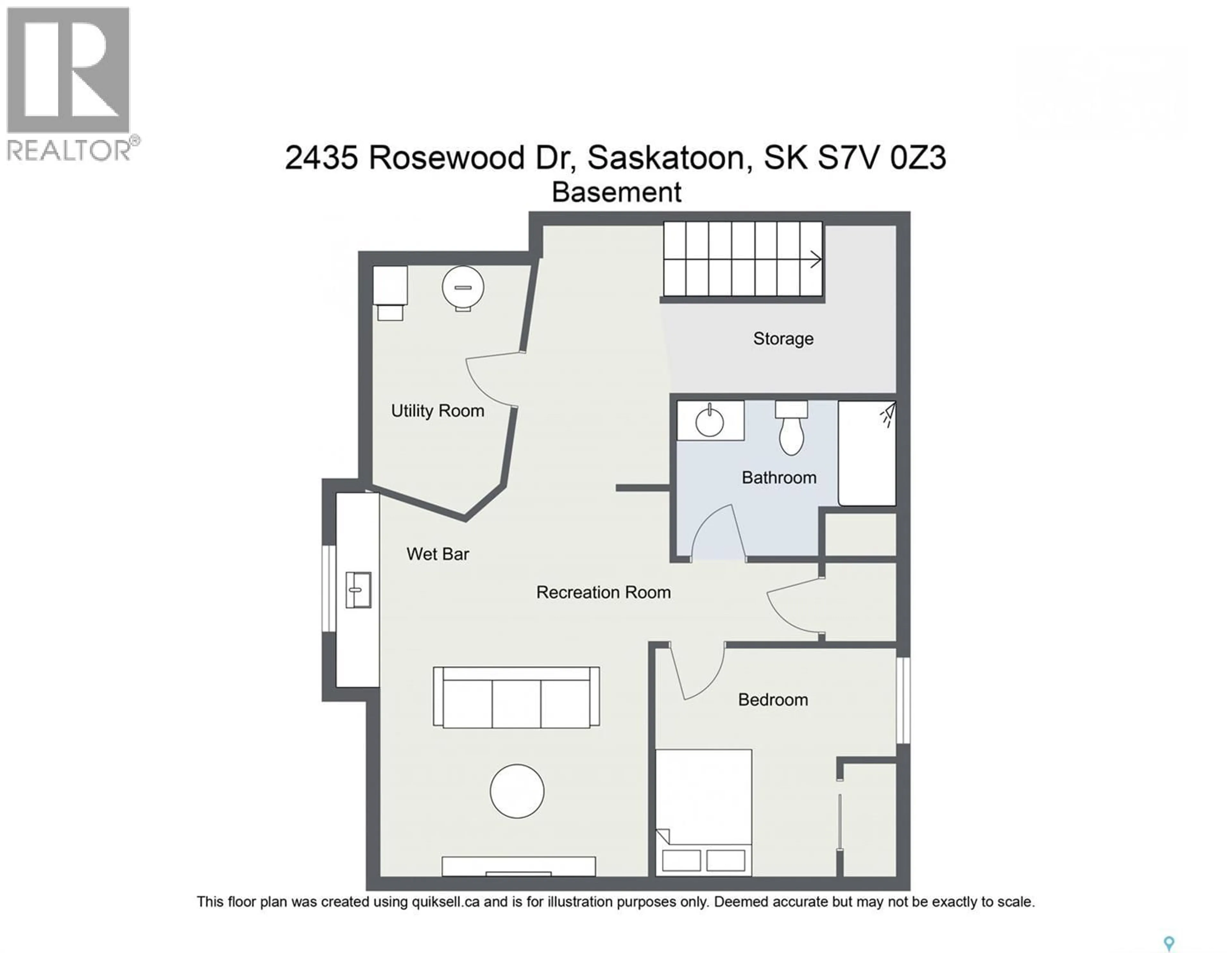 Floor plan for 2435 ROSEWOOD DRIVE, Saskatoon Saskatchewan S7V0Z3