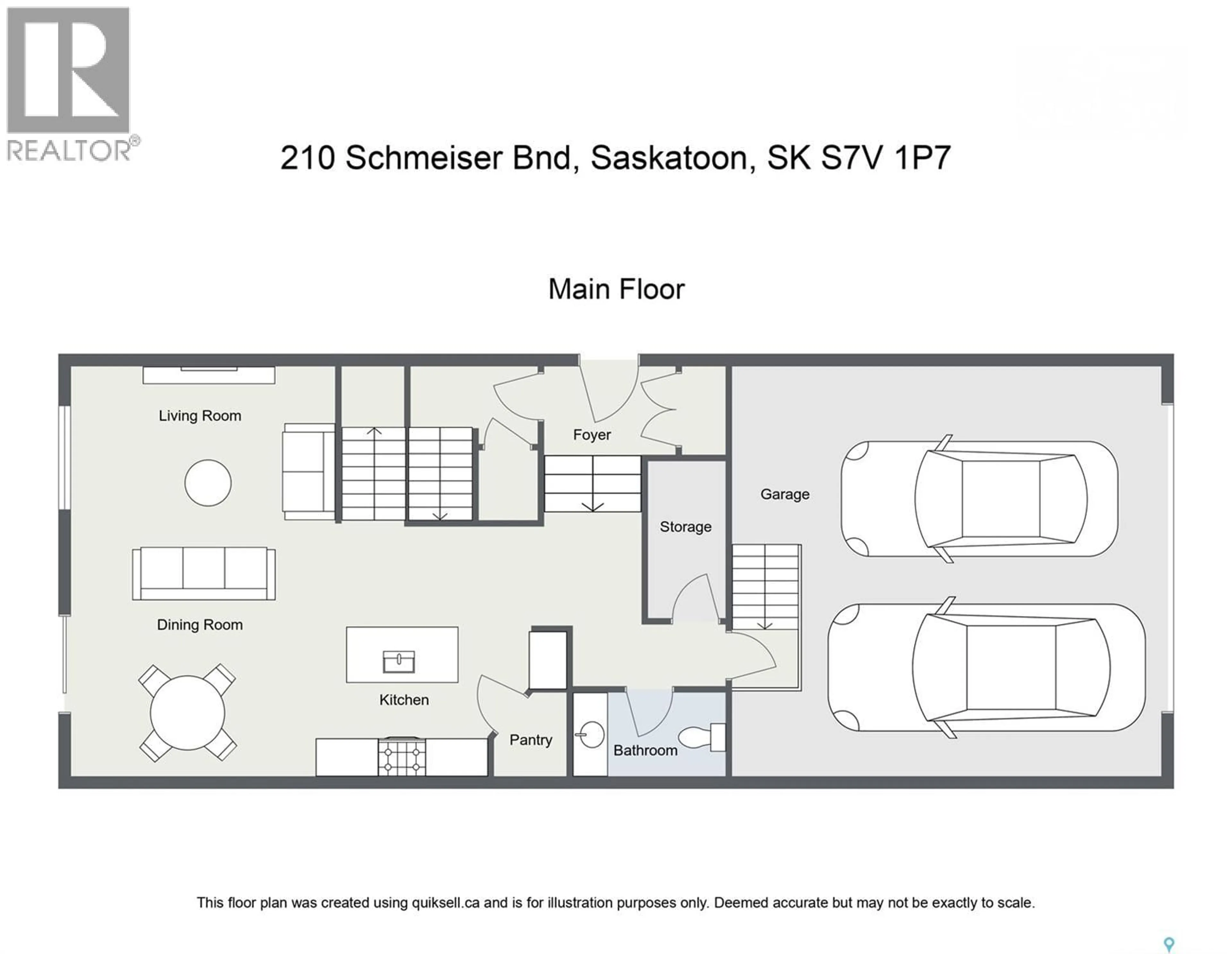 Floor plan for 210 SCHMEISER BEND, Saskatoon Saskatchewan S7V1P7