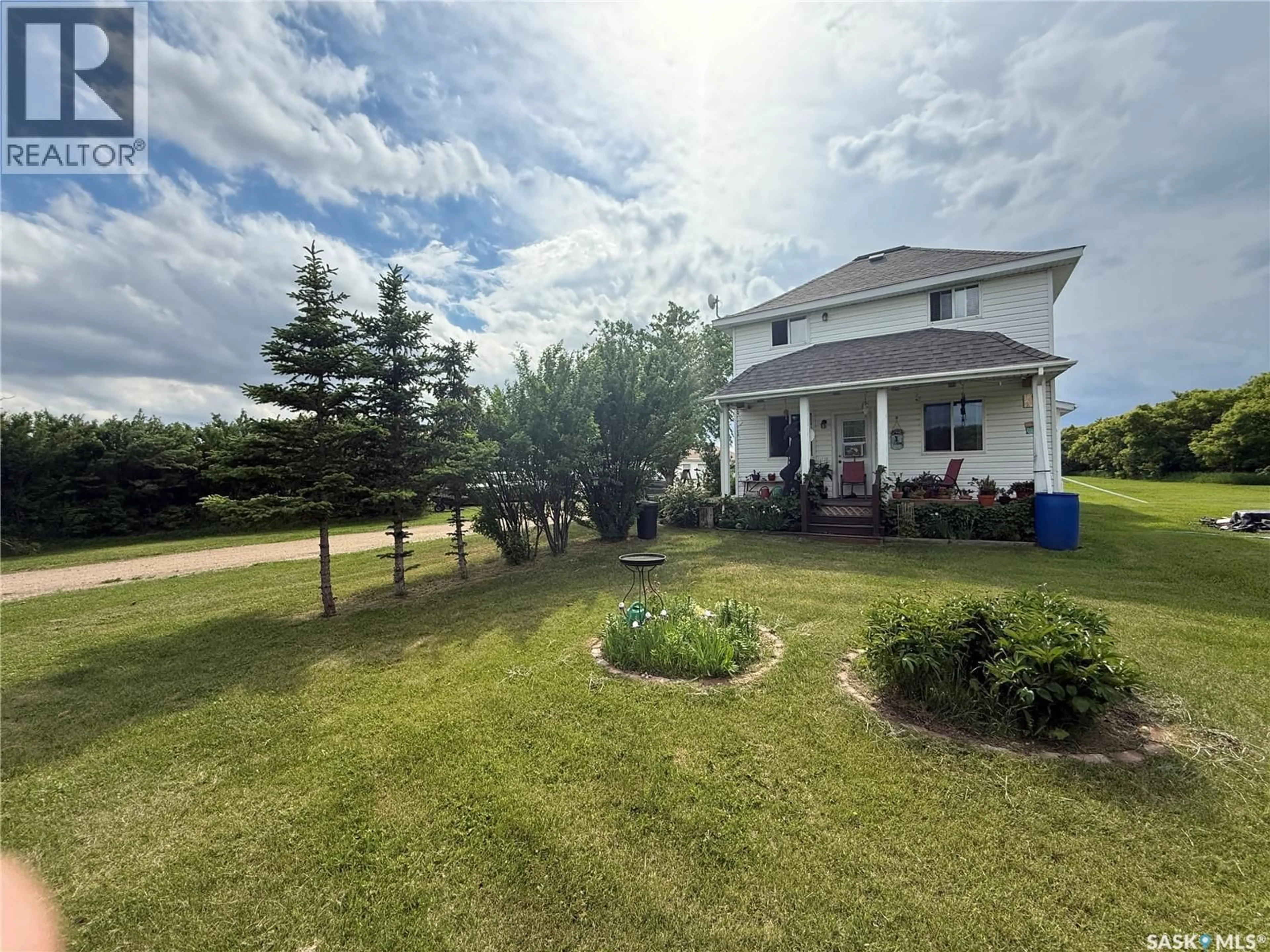 A pic from outside/outdoor area/front of a property/back of a property/a pic from drone, water/lake/river/ocean view for BRECELJ ACREAGE, Corman Park Rm No. 344 Saskatchewan S7K3J5