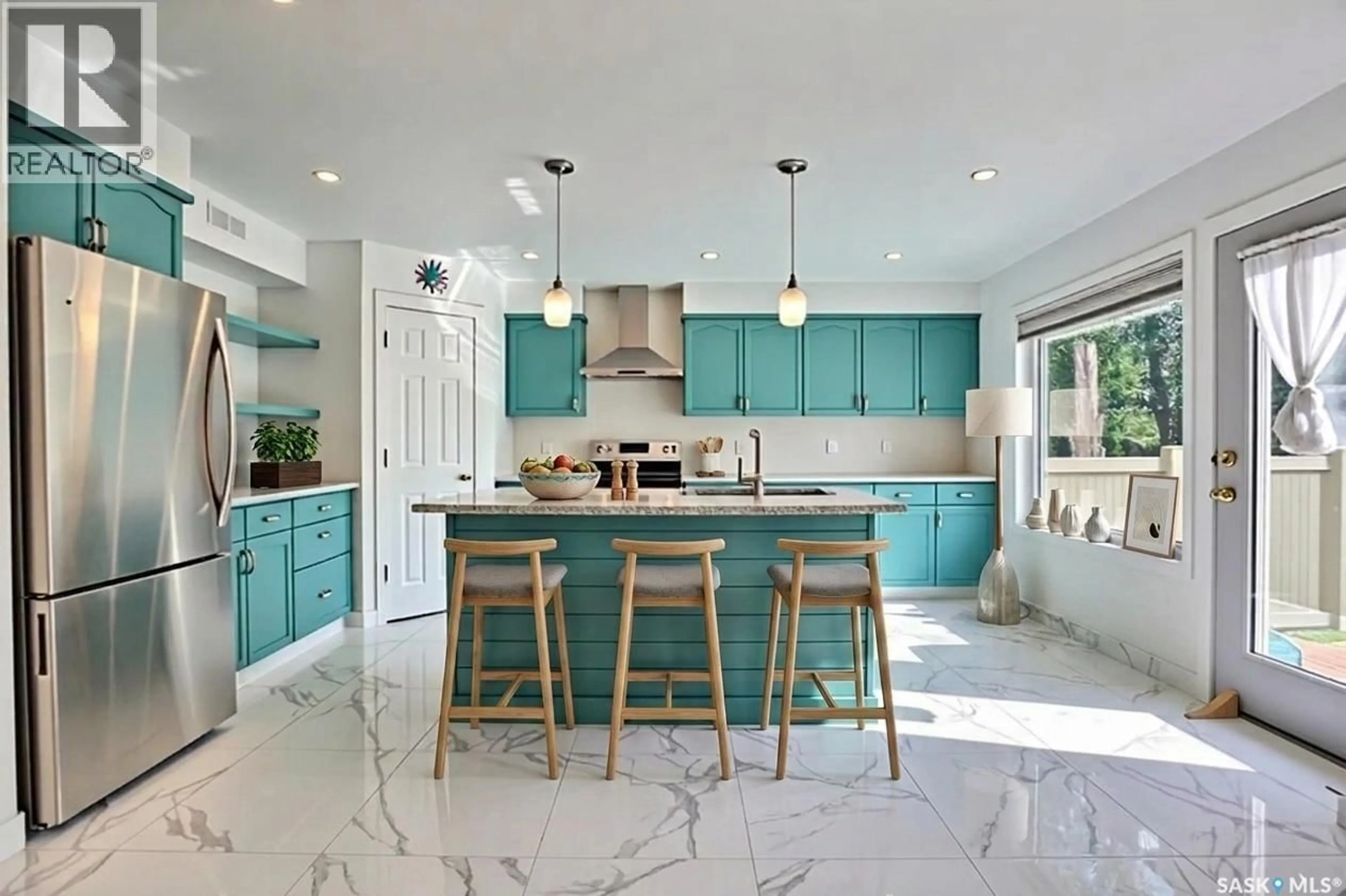 Contemporary kitchen, ceramic/tile floor for 3544 BASSWOOD GROVE, Regina Saskatchewan S4V2T5