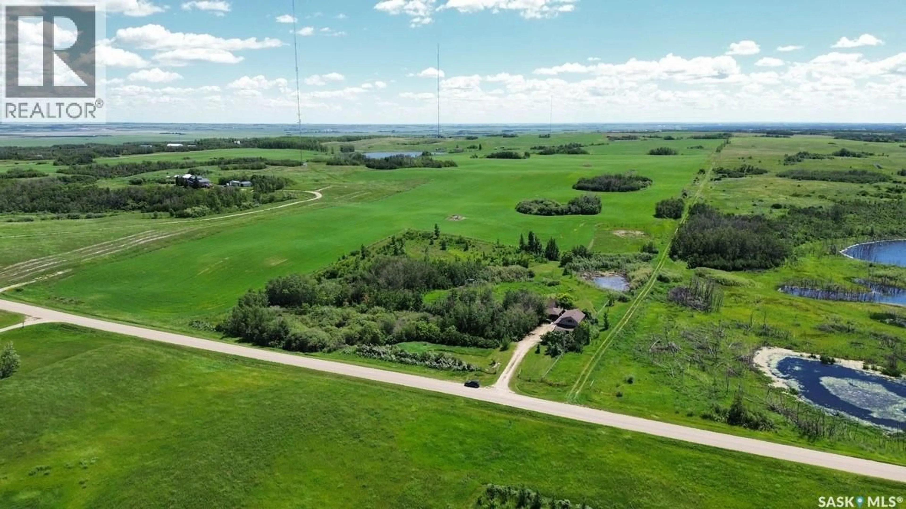 A pic from outside/outdoor area/front of a property/back of a property/a pic from drone, water/lake/river/ocean view for 120 BERGHEIM ROAD, Aberdeen Rm No. 373 Saskatchewan S7A0A5
