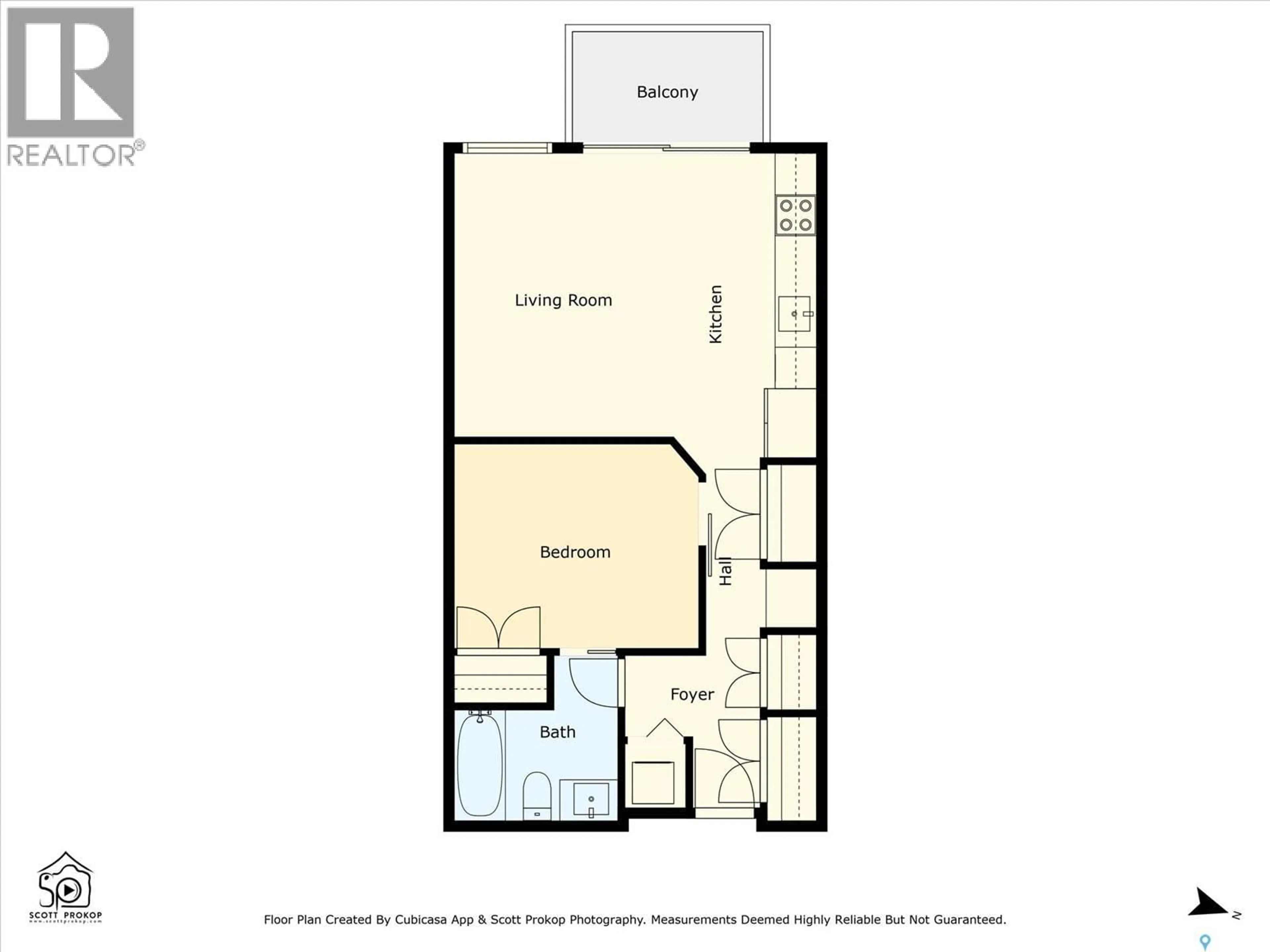Floor plan for 550 - 504 4TH AVENUE, Saskatoon Saskatchewan S7K2M7