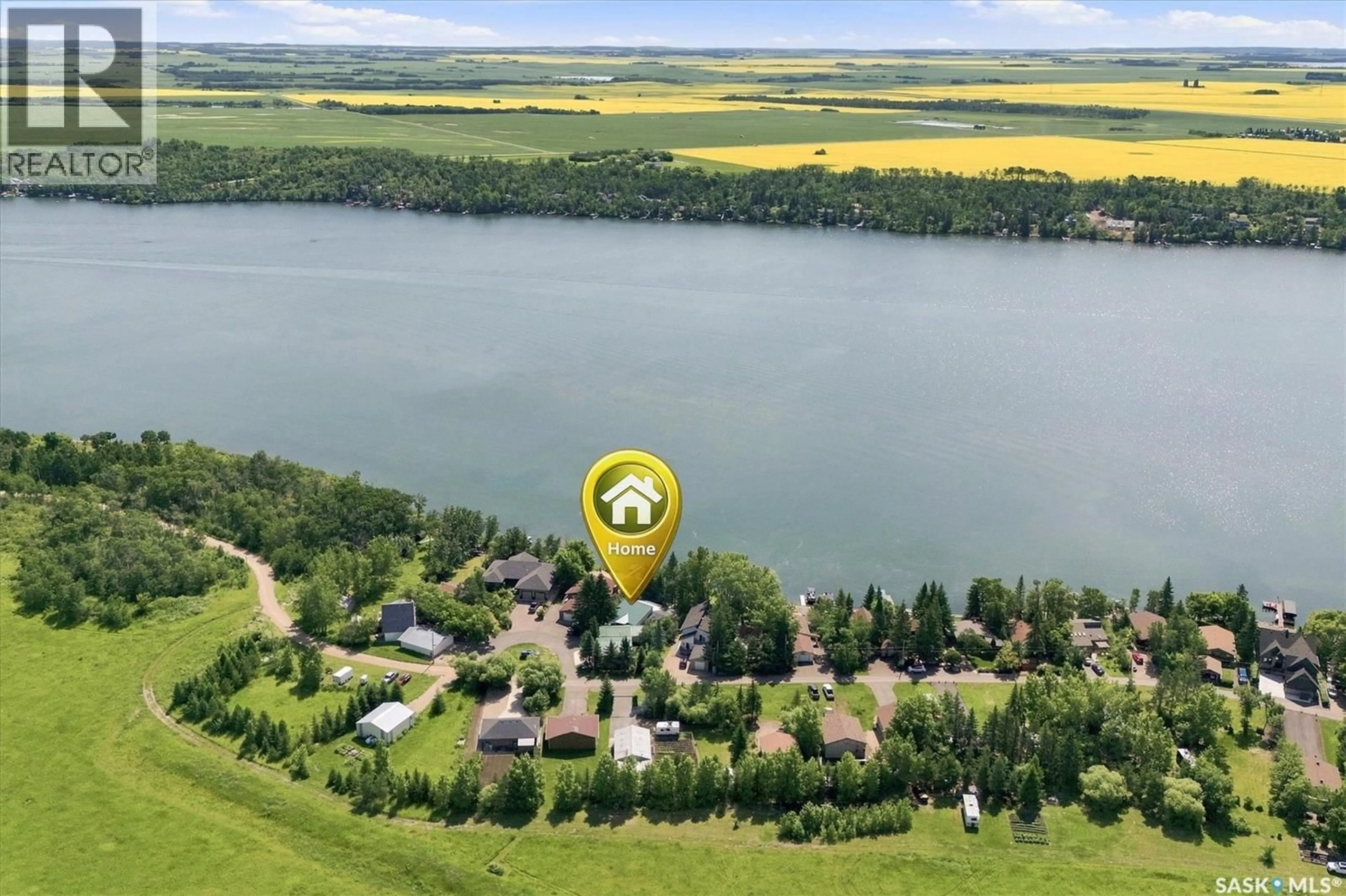 A pic from outside/outdoor area/front of a property/back of a property/a pic from drone, water/lake/river/ocean view for SIBA BEACH, Wakaw Lake Saskatchewan S0K4P0