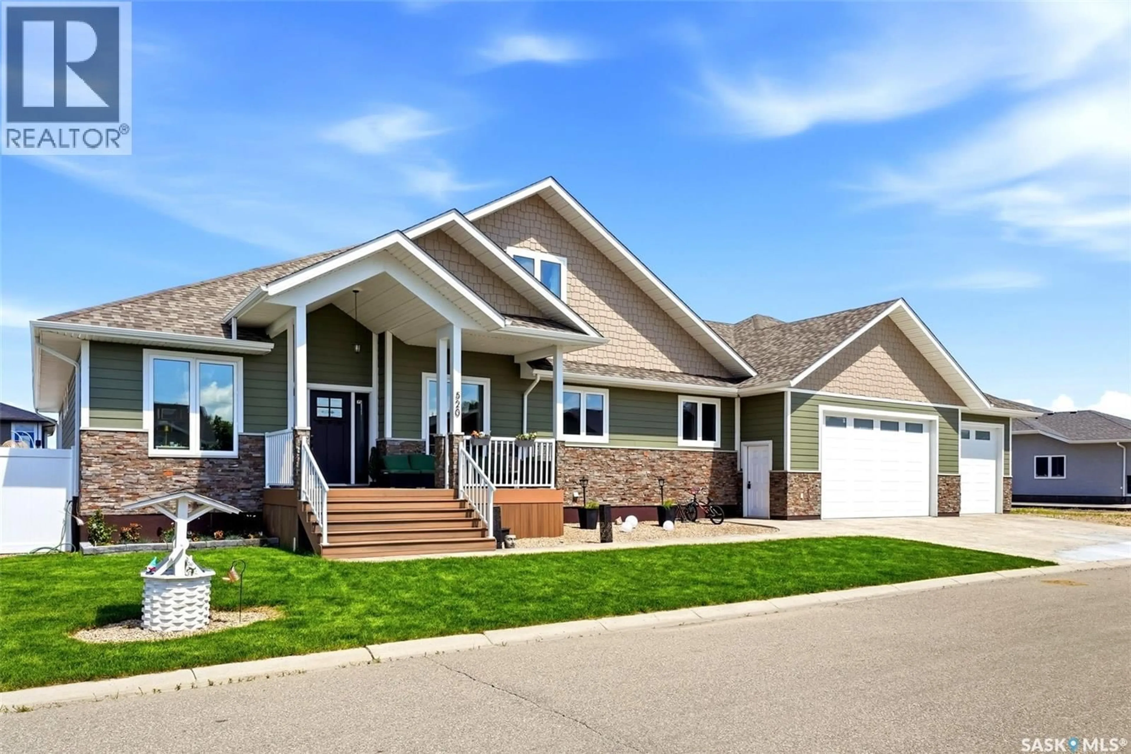 Home with vinyl exterior material, street for 520 BURNS AVENUE, Southey Saskatchewan S0G4P0