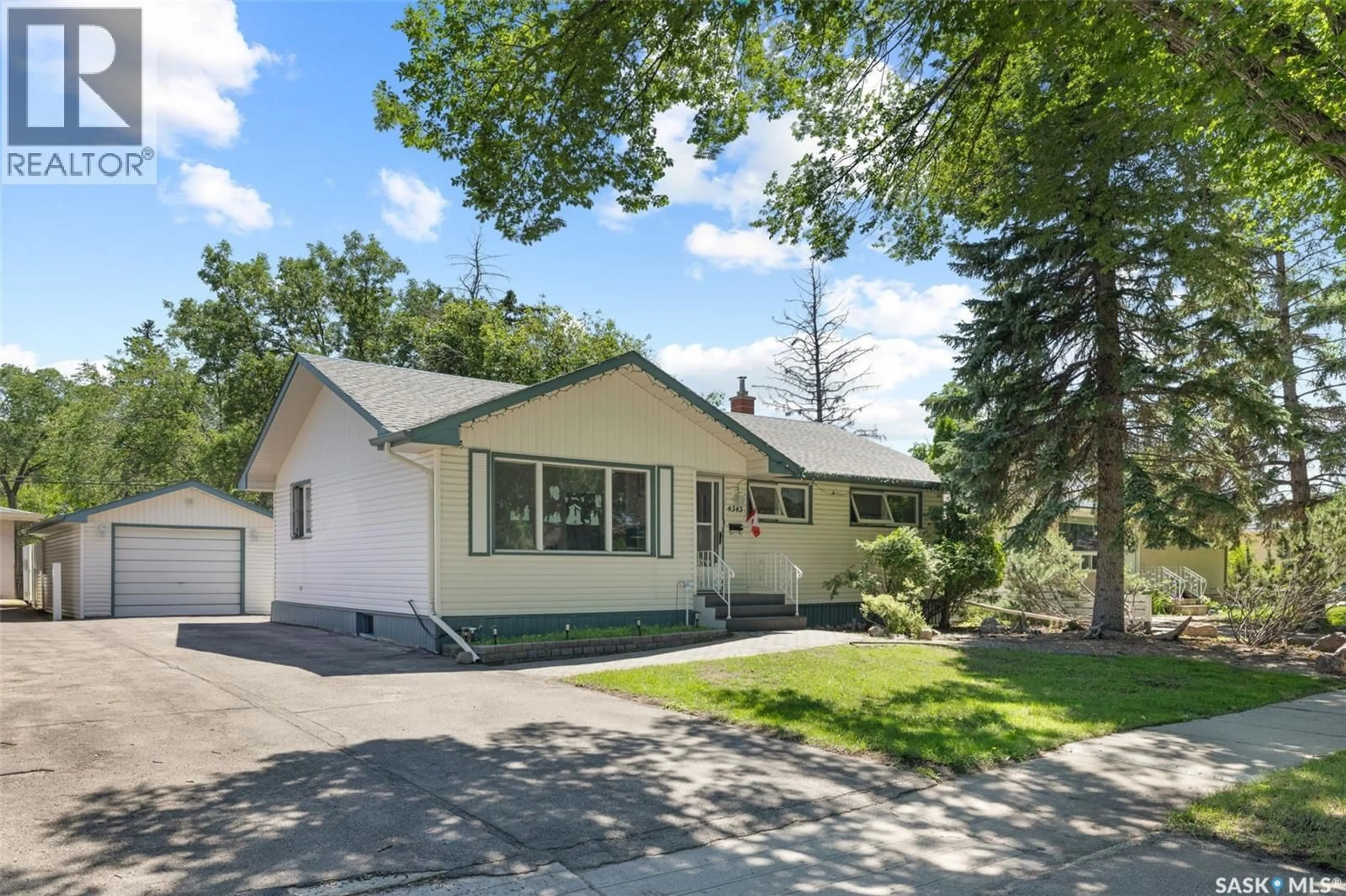 A pic from outside/outdoor area/front of a property/back of a property/a pic from drone, street for 4343 ENGLAND ROAD, Regina Saskatchewan S4R4P2