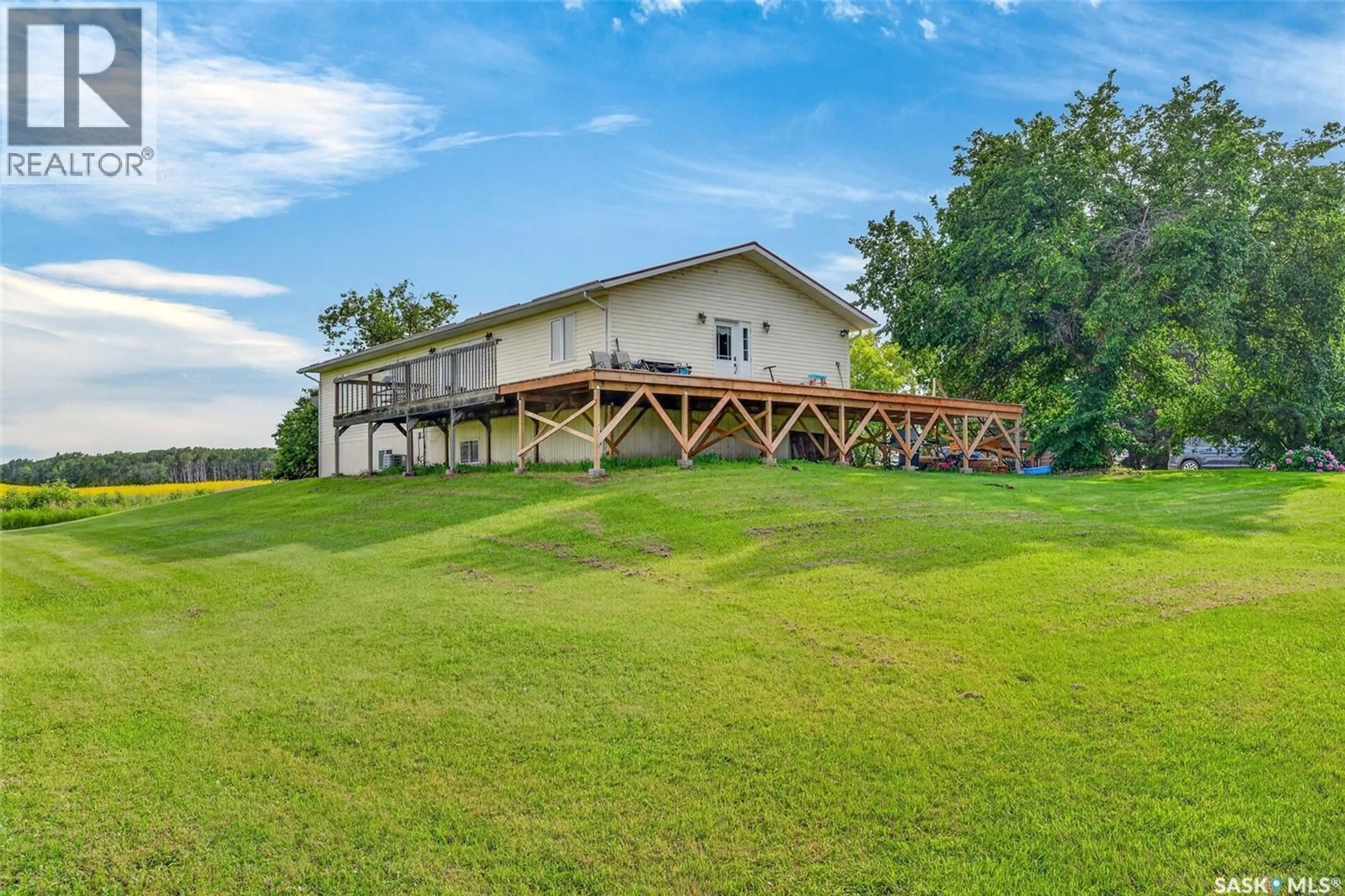 A pic from outside/outdoor area/front of a property/back of a property/a pic from drone, water/lake/river/ocean view for FOXDALE ACREAGE, Shellbrook Rm No. 493 Saskatchewan S0J2E0