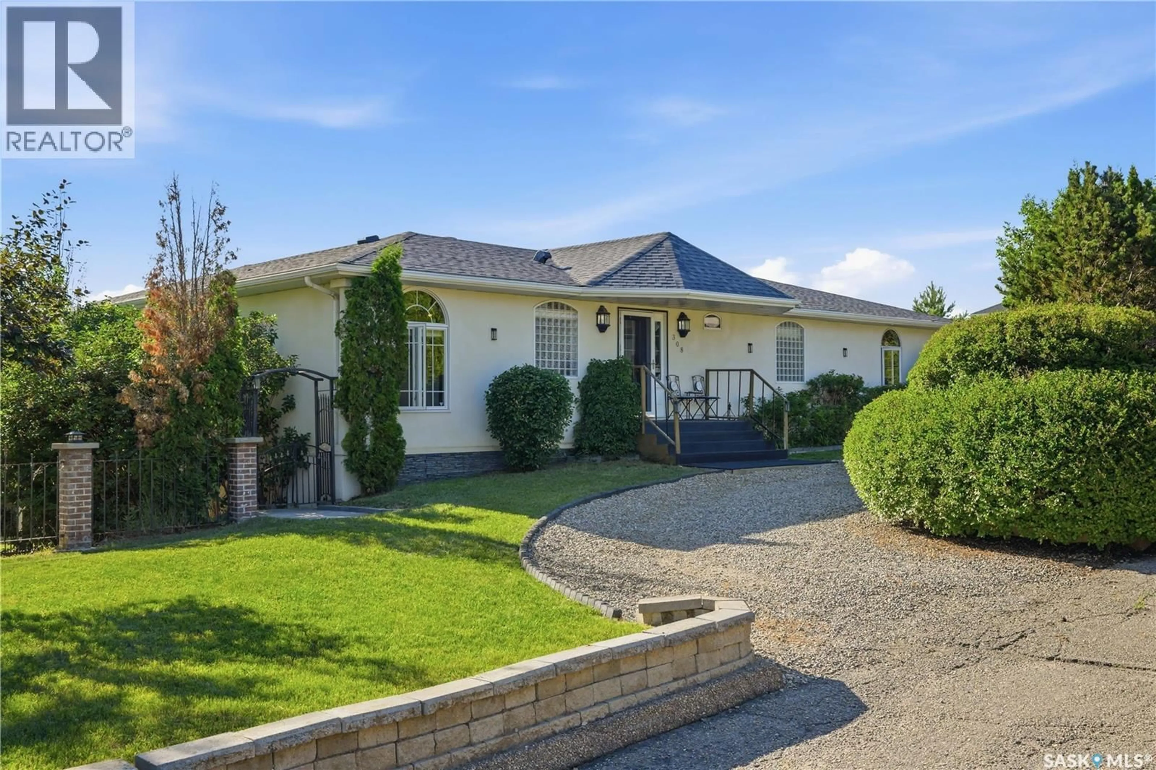A pic from outside/outdoor area/front of a property/back of a property/a pic from drone, street for 308 3RD STREET, Delisle Saskatchewan S0L0P0