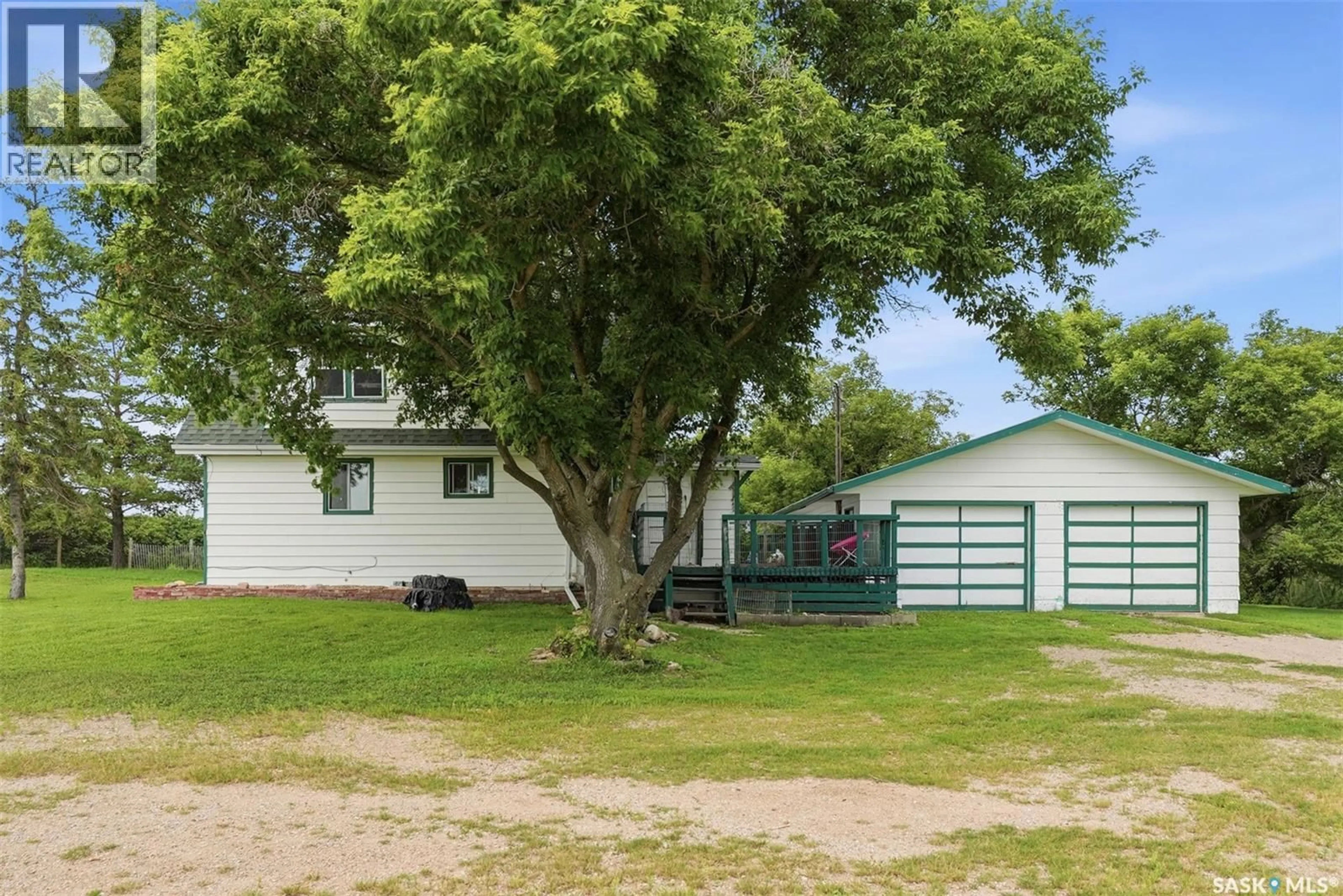 A pic from outside/outdoor area/front of a property/back of a property/a pic from drone, street for MACLEAN ACREAGE, Wolverine Rm No. 340 Saskatchewan S0K0T0