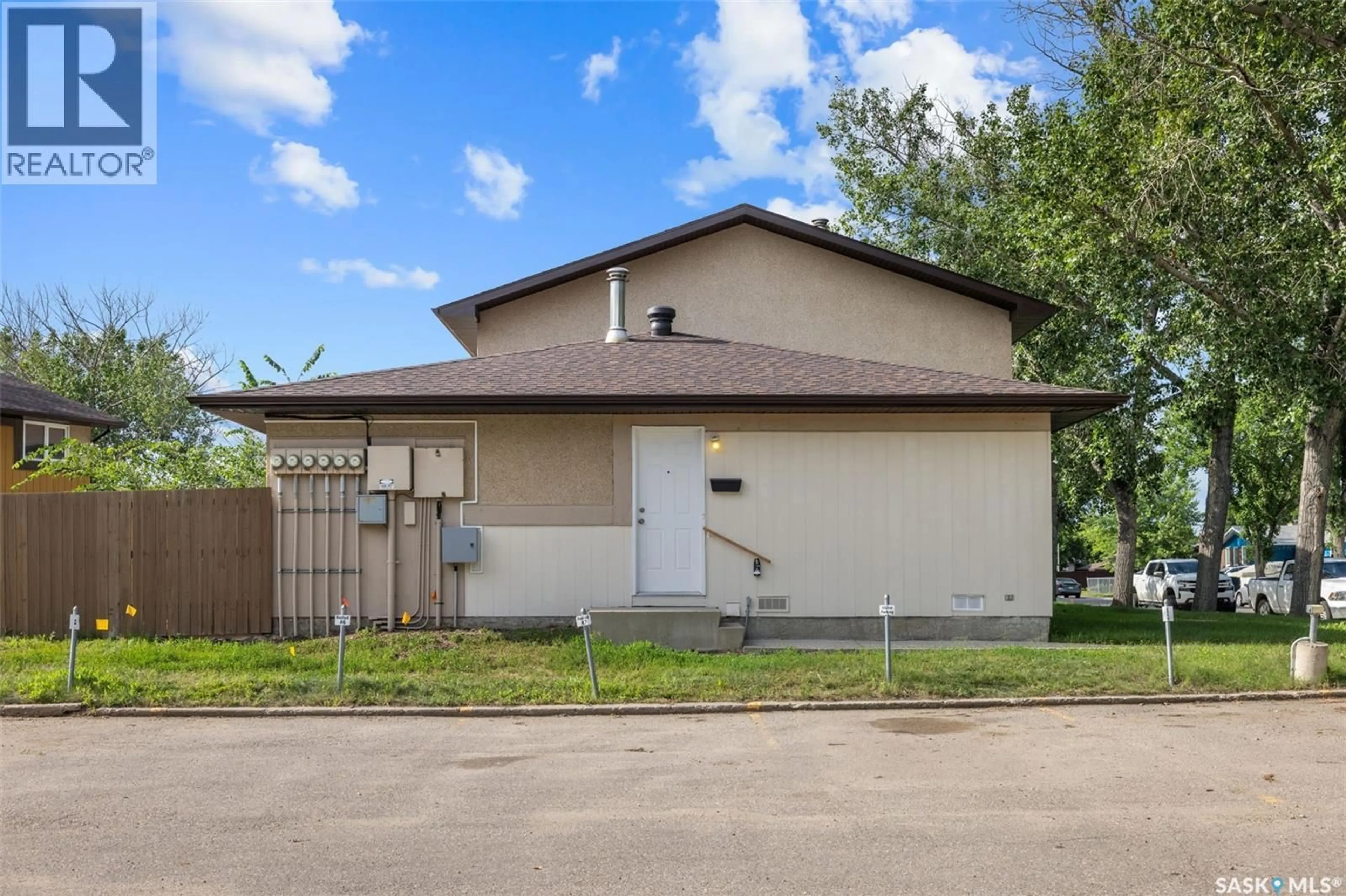 Home with vinyl exterior material, street for 1342 BROWN STREET, Regina Saskatchewan S4N5M3