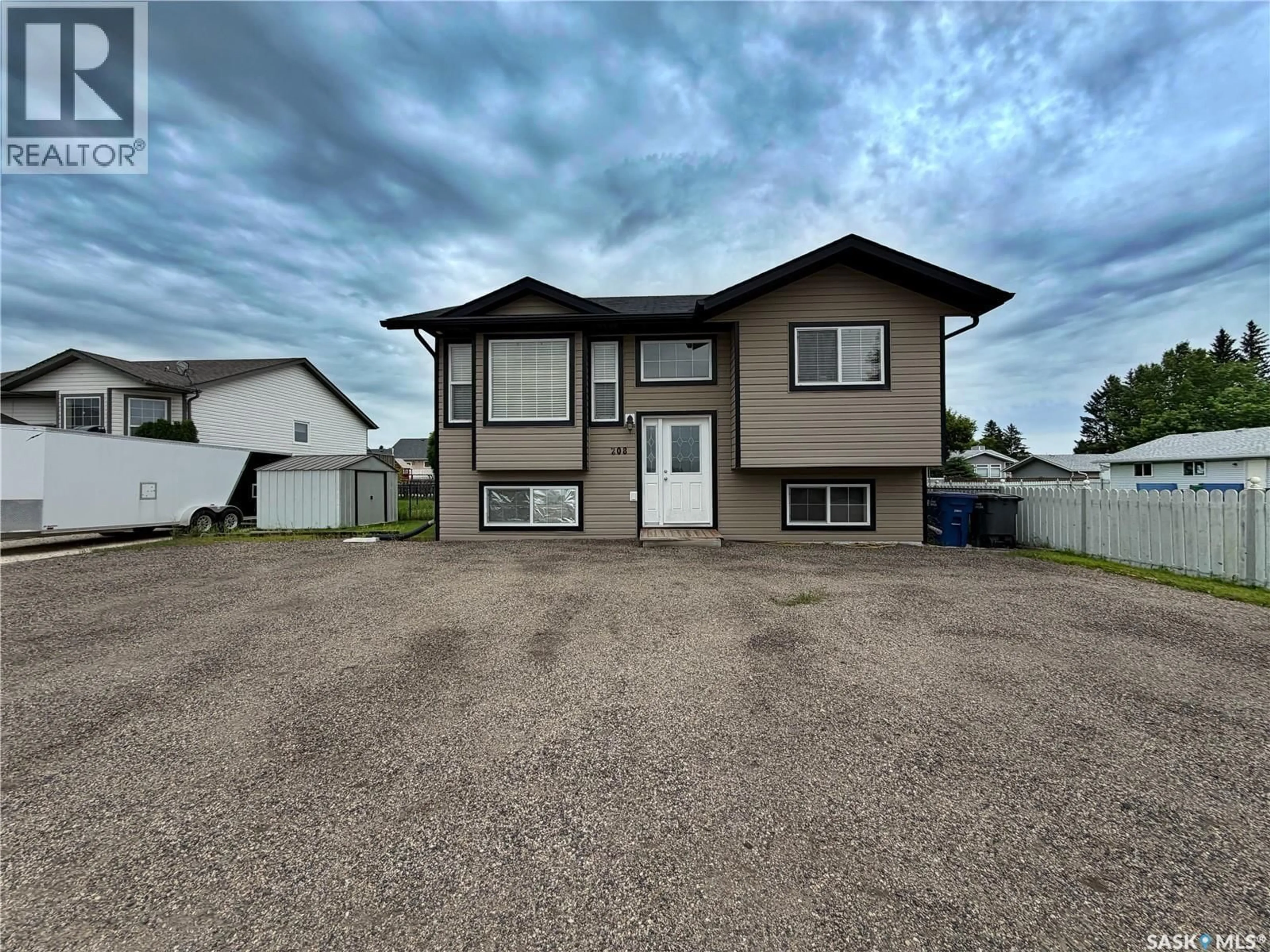 Home with vinyl exterior material, street for 208 KELLY STREET, Rocanville Saskatchewan S0A3L0