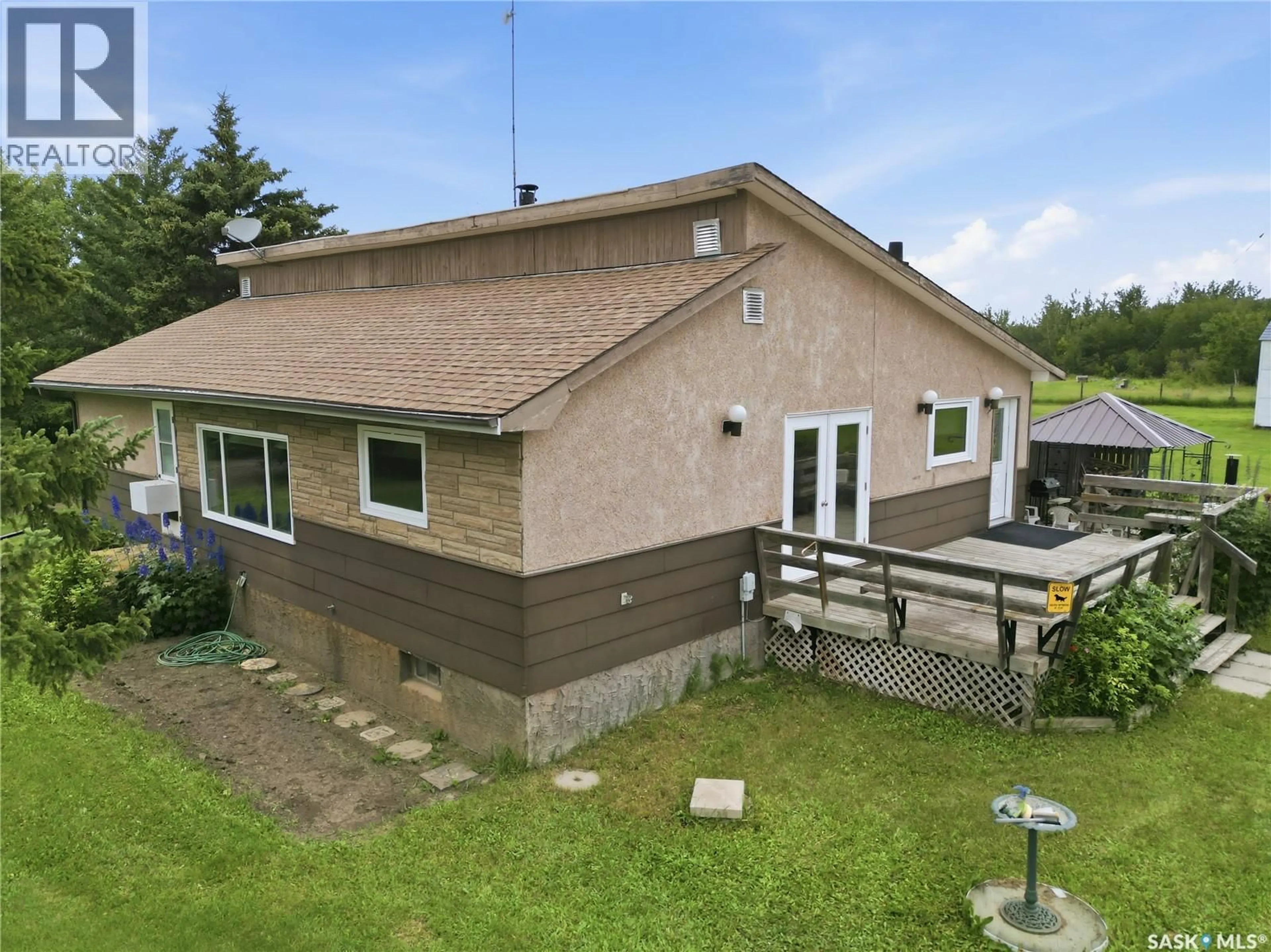 A pic from outside/outdoor area/front of a property/back of a property/a pic from drone, building for KOBELSKY ACREAGE, Reford Rm No. 379 Saskatchewan S0K4W0