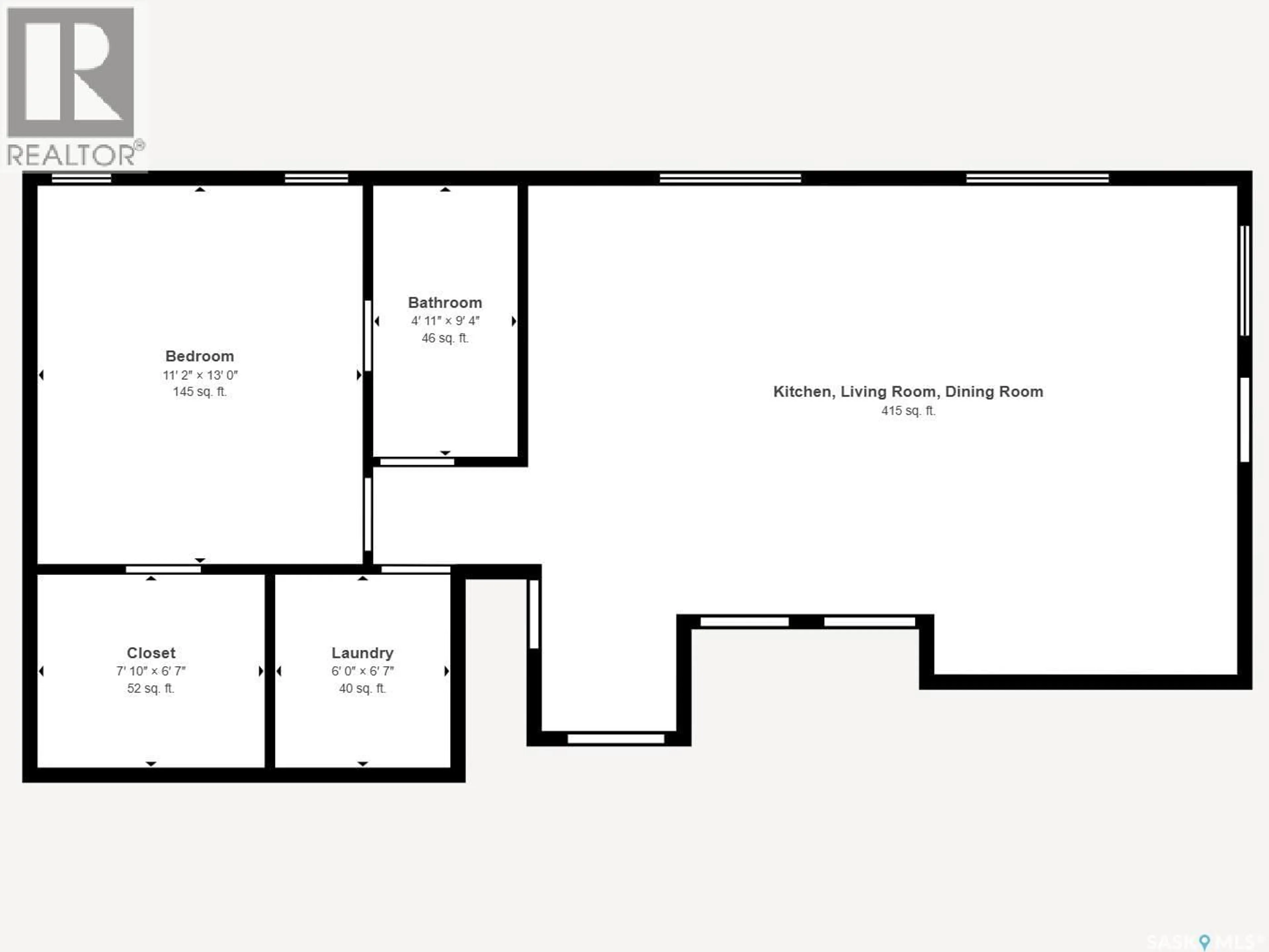 Floor plan for 406 - 1515 ANSON ROAD, Regina Saskatchewan S4P0E7