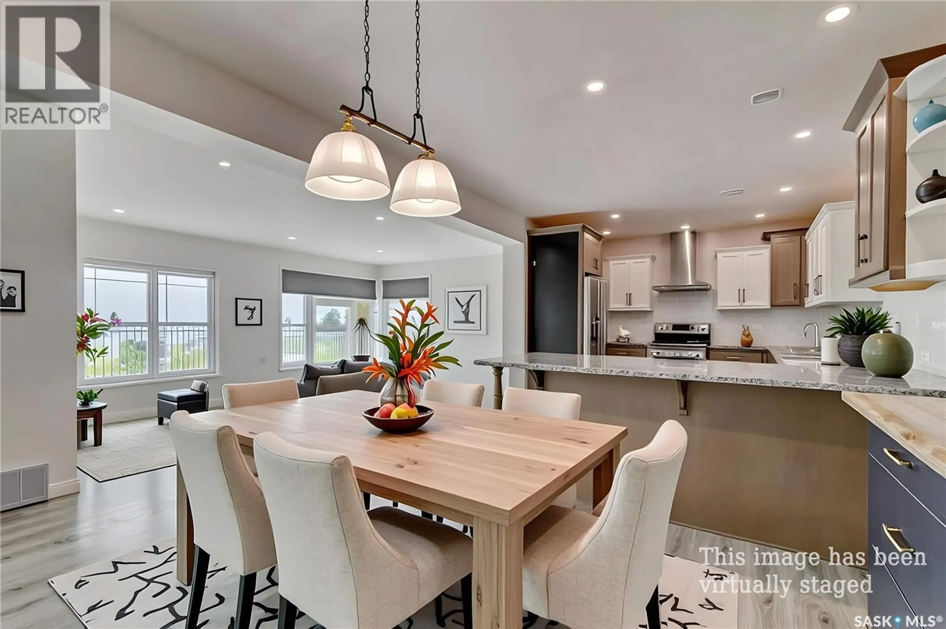 Open concept kitchen, ceramic/tile floor for 17 LONGMAN DRIVE, Longlaketon Rm No. 219 Saskatchewan S0G0W0
