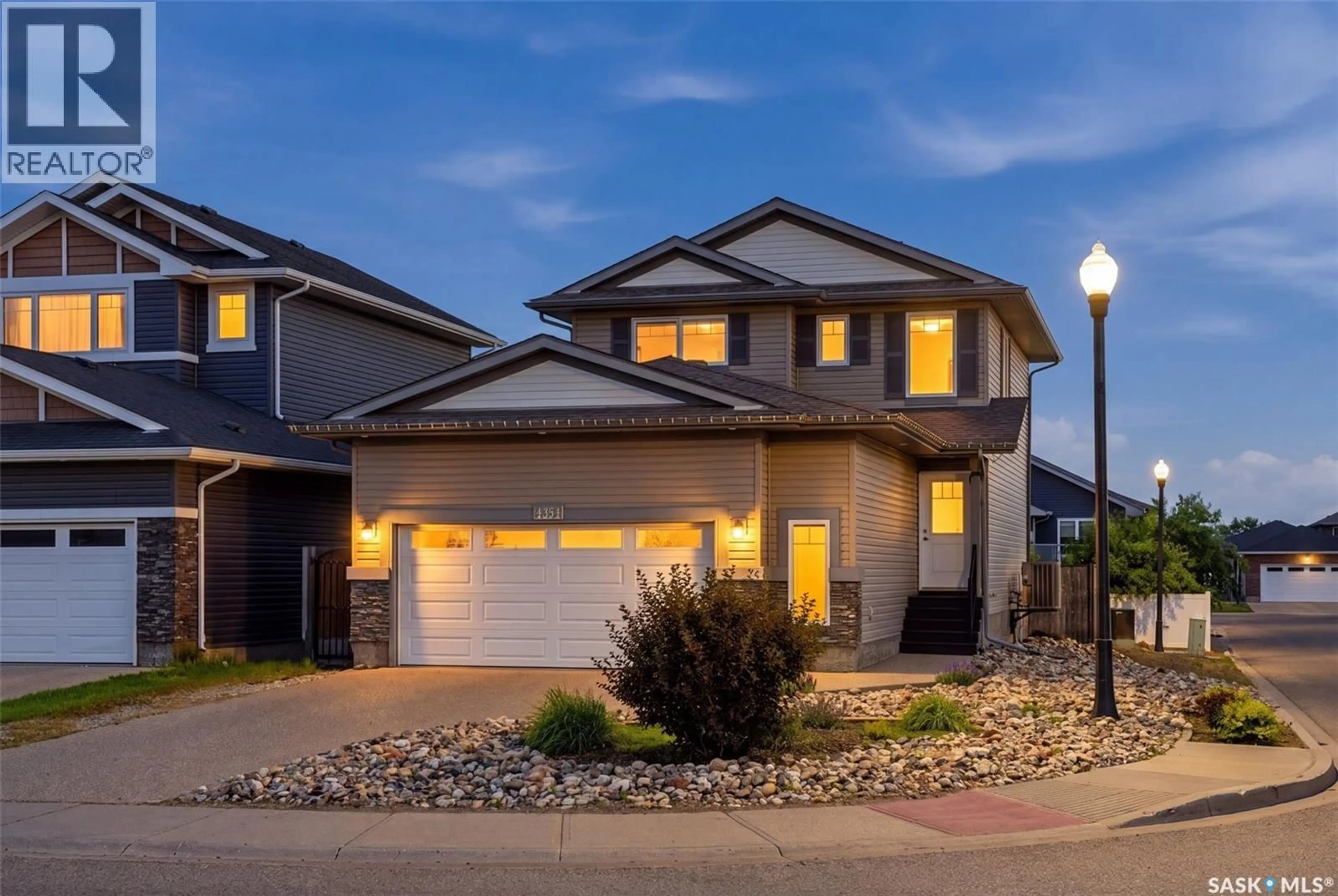 Home with brick exterior material, street for E - 4354 GREEN OLIVE WAY, Regina Saskatchewan S4V1P9