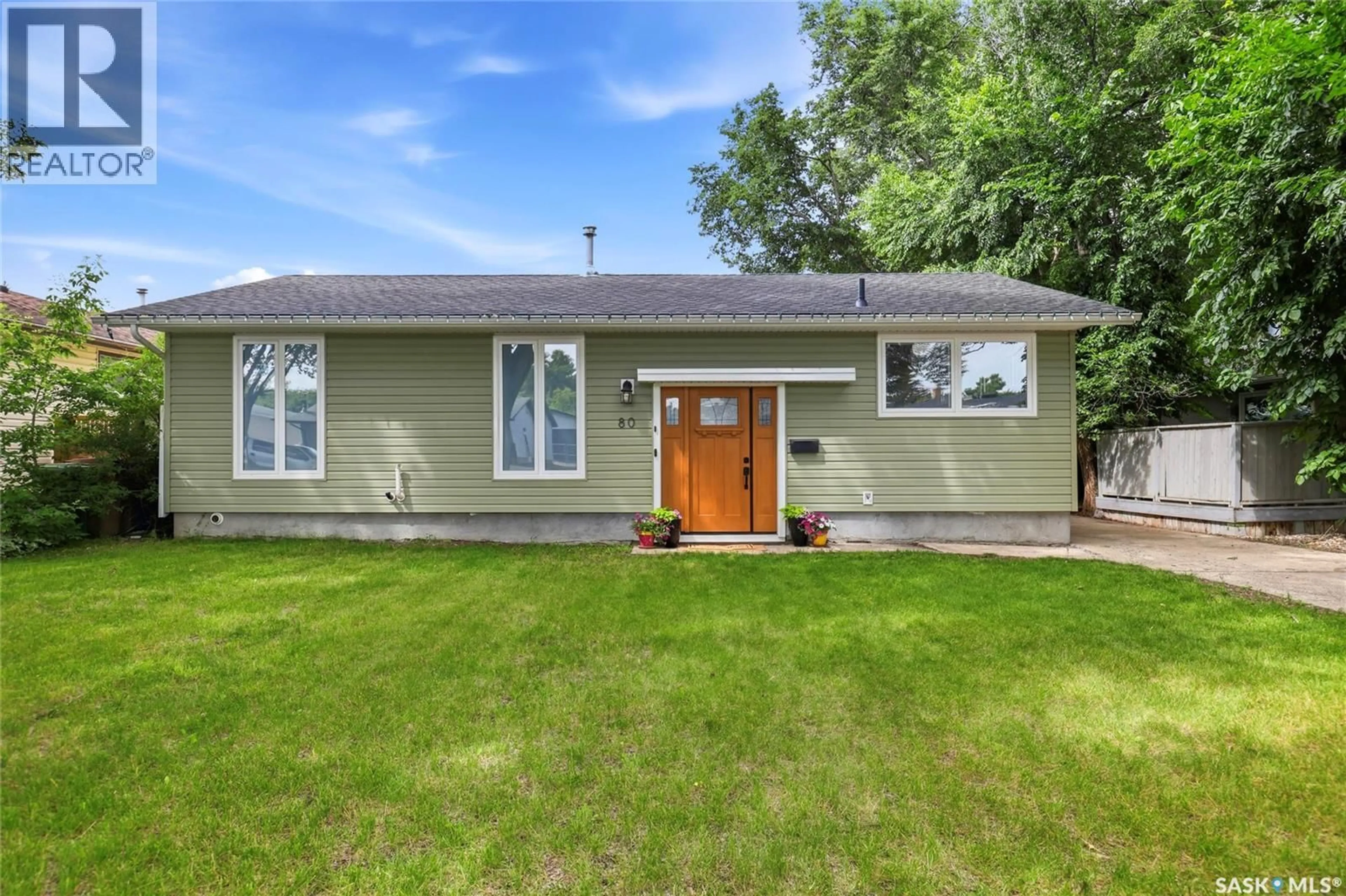 Home with vinyl exterior material, street for 80 CAMERON CRESCENT, Regina Saskatchewan S4S2X2