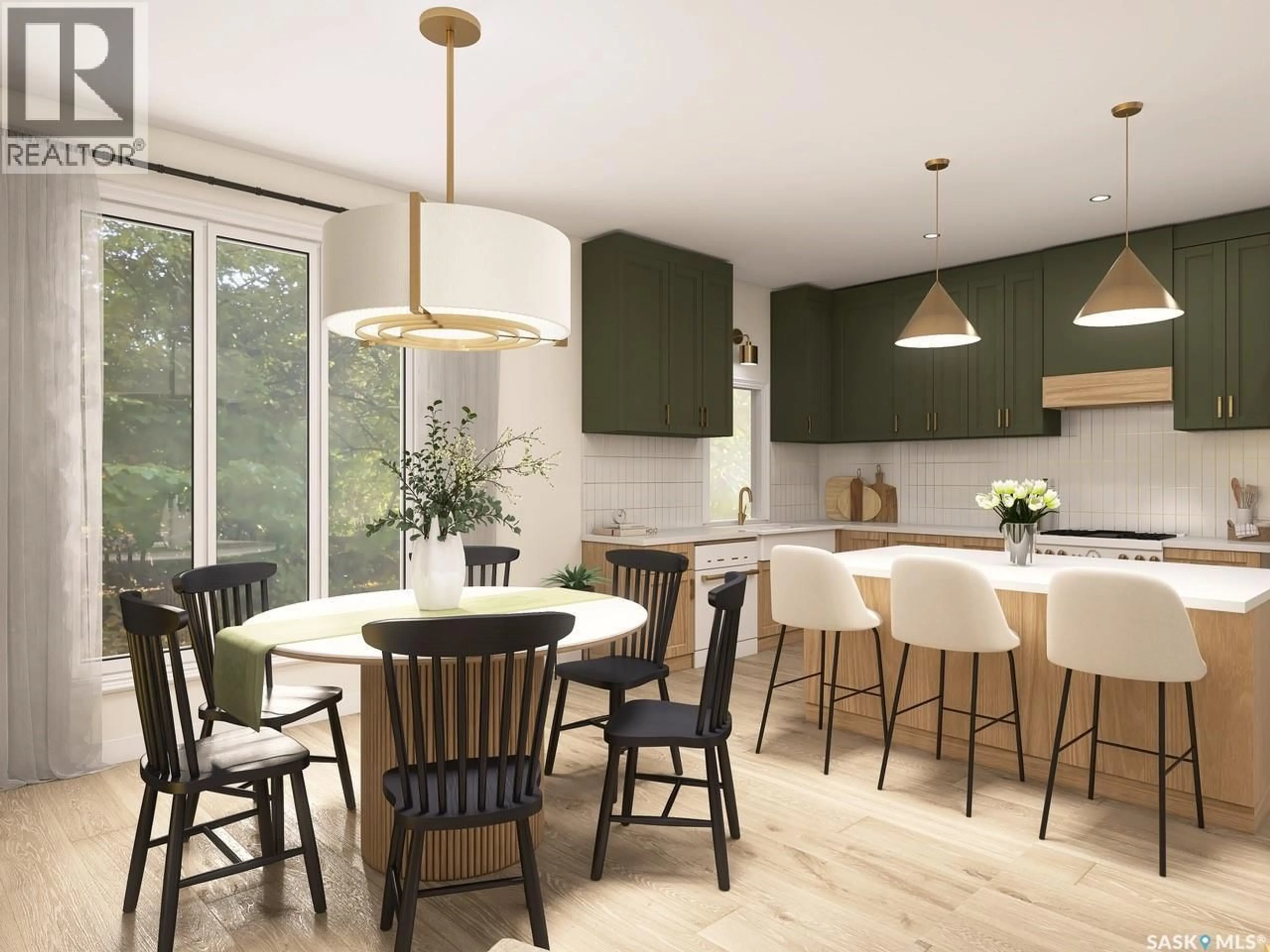 Open concept kitchen, wood/laminate floor for 12 SUNTERRA DRIVE, Shields Saskatchewan S7C0A3