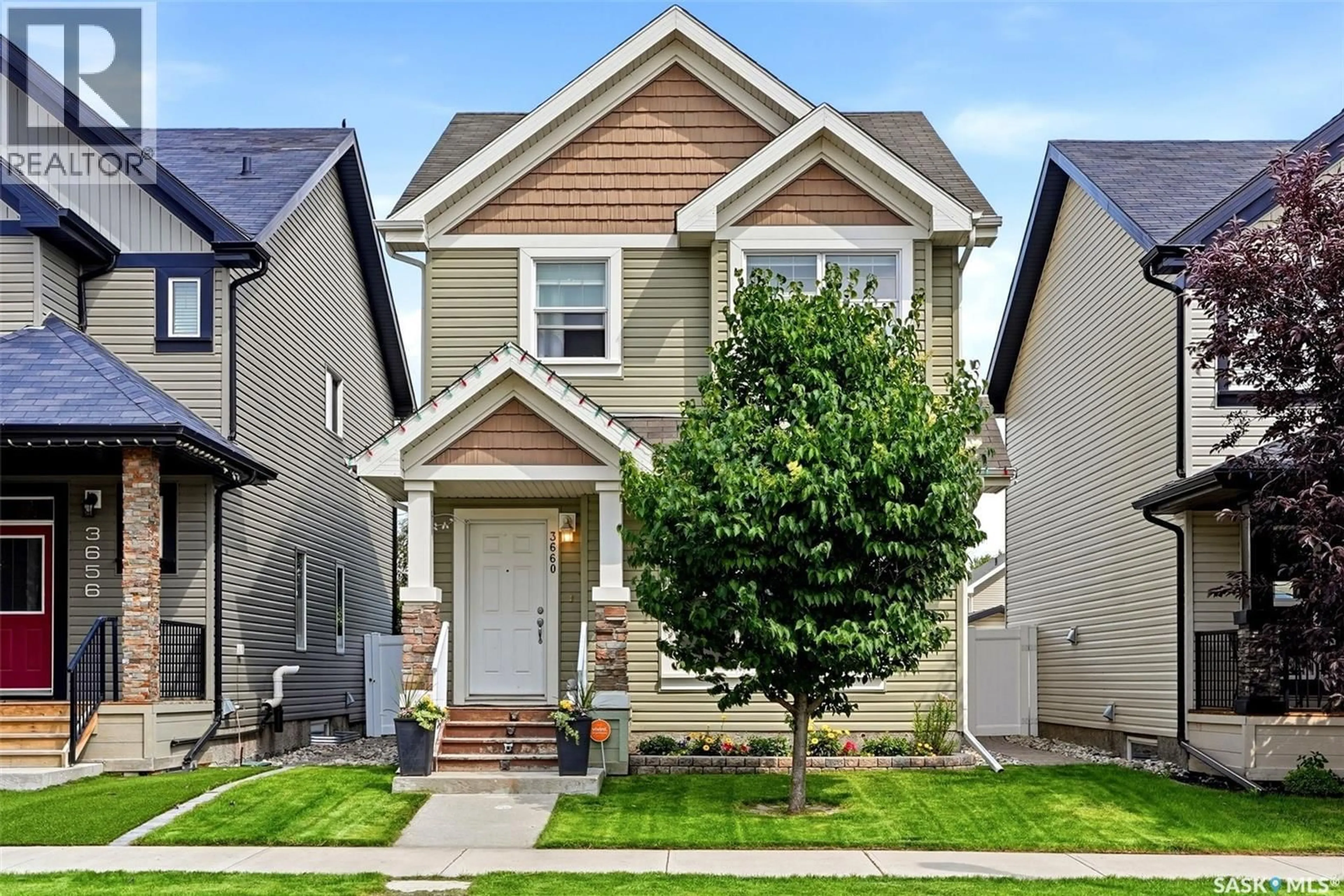 Home with vinyl exterior material, street for 3660 GREEN MOSS LANE, Regina Saskatchewan S4V1M2