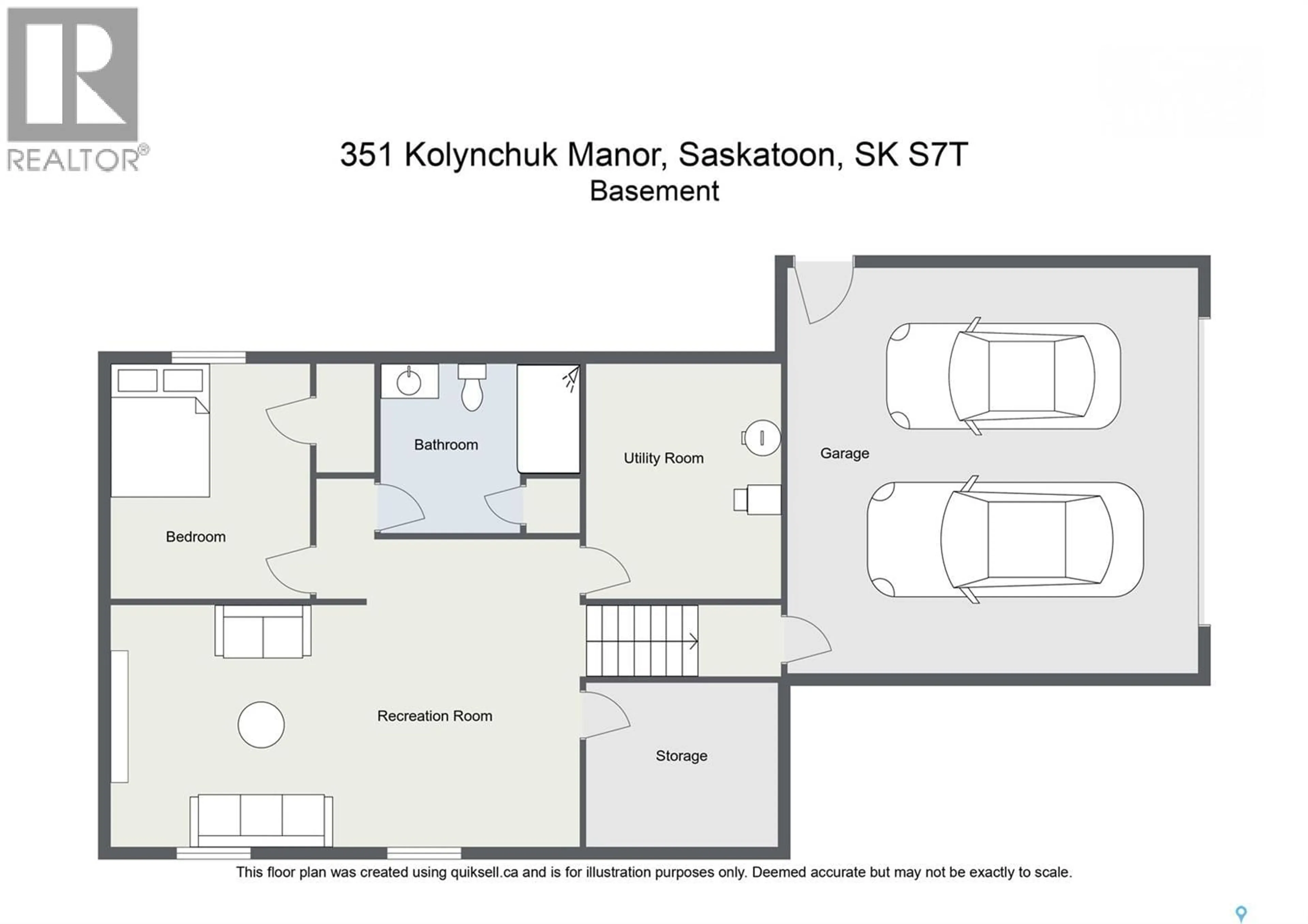 Floor plan for 351 KOLYNCHUK MANOR, Saskatoon Saskatchewan S7T0W3