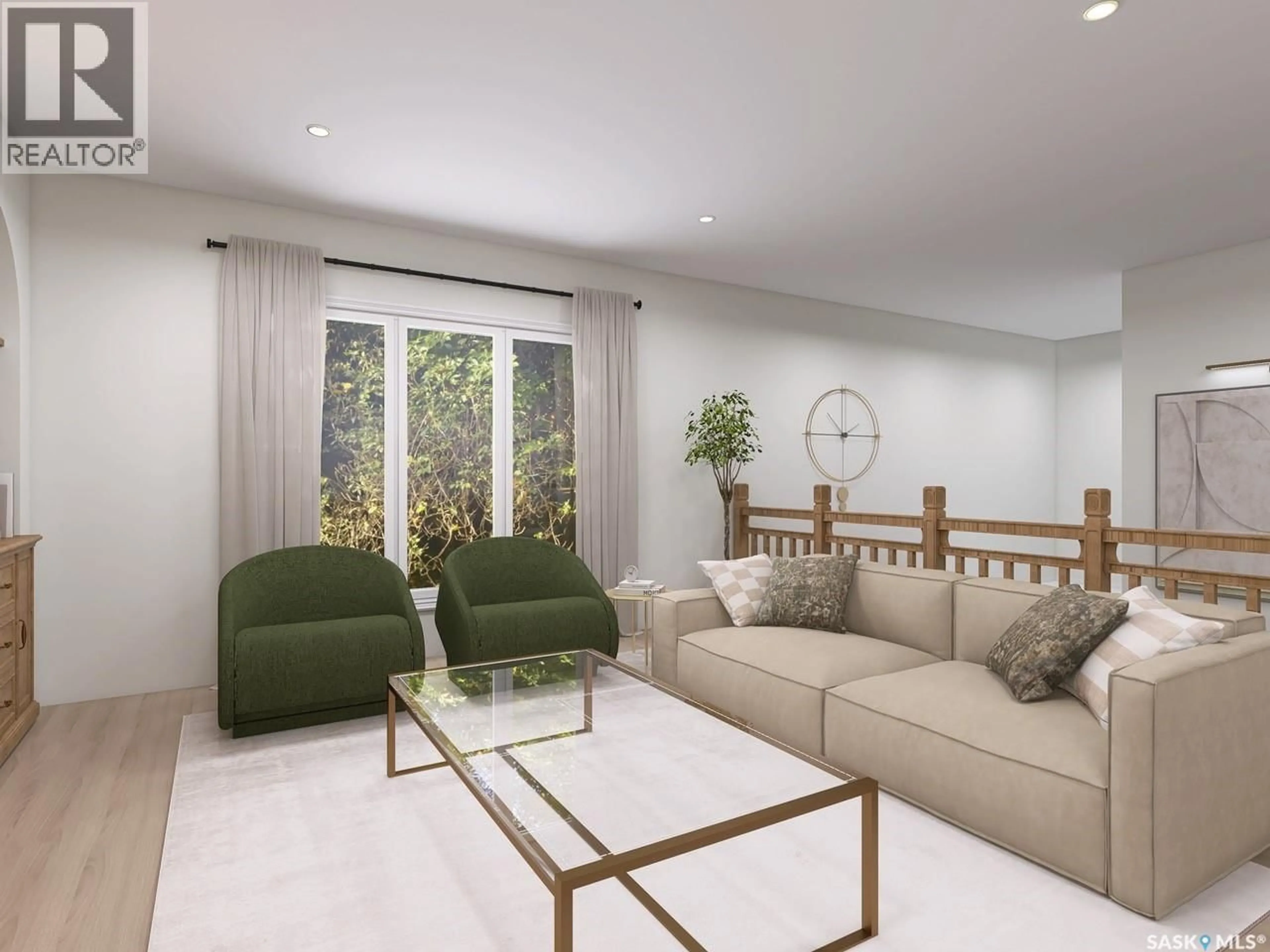 Living room with furniture, unknown for 8 OAK BAY, Shields Saskatchewan S7C0A3