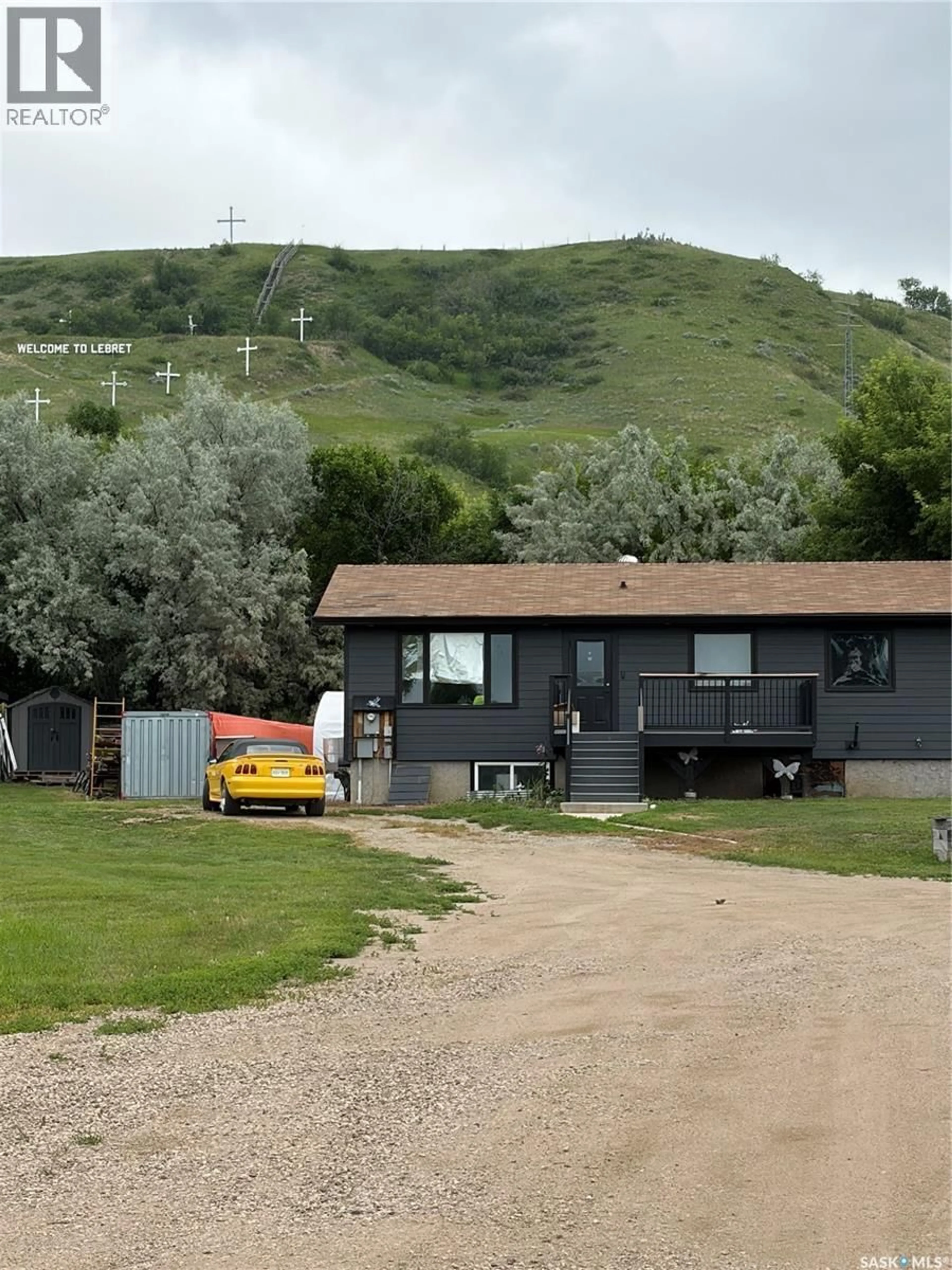 A pic from outside/outdoor area/front of a property/back of a property/a pic from drone, mountain view for 4 MISSION BAY, Lebret Saskatchewan S0G2Y0