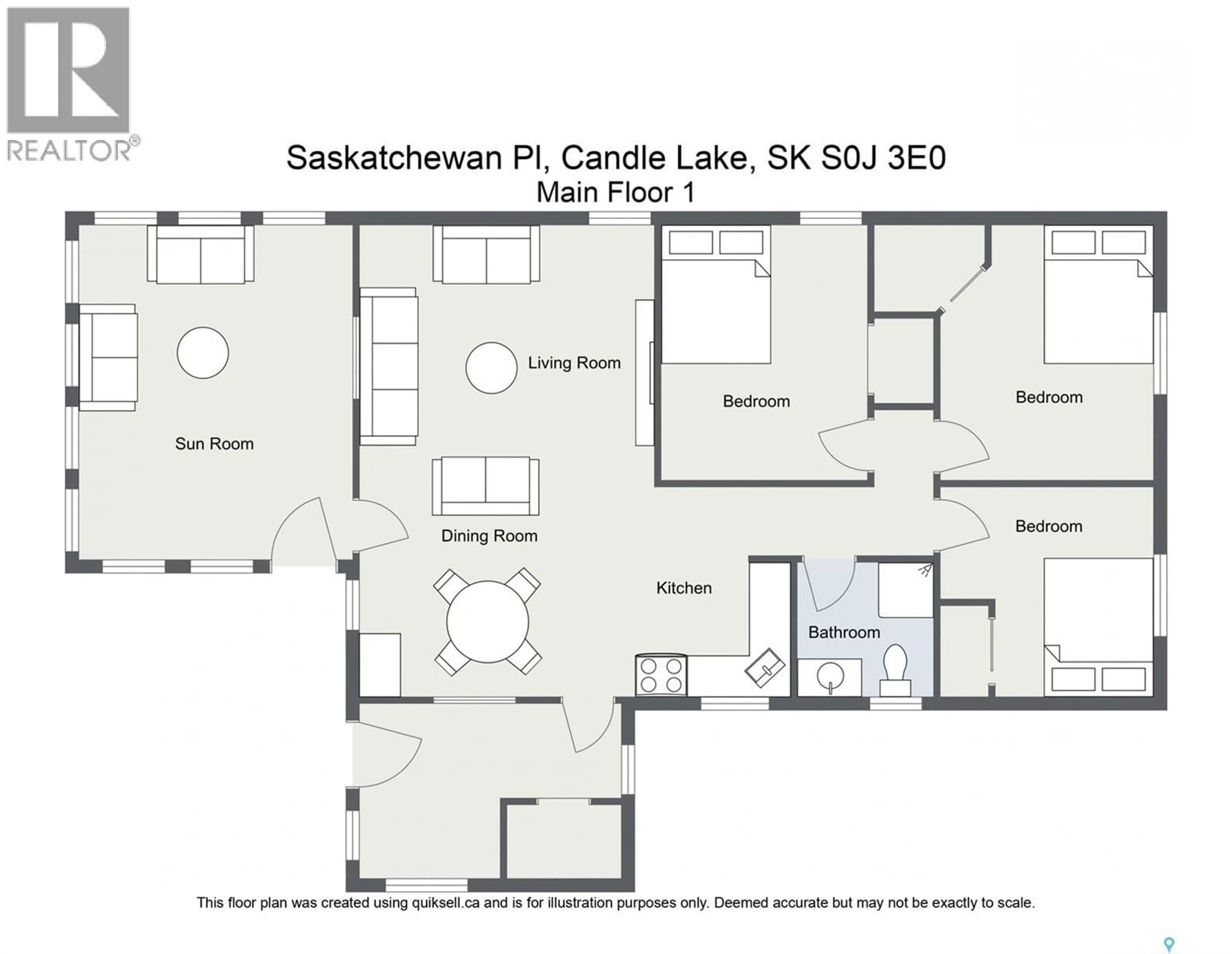 Floor plan for 1 SASKATCHEWAN PLACE, Candle Lake Saskatchewan S0J3E0