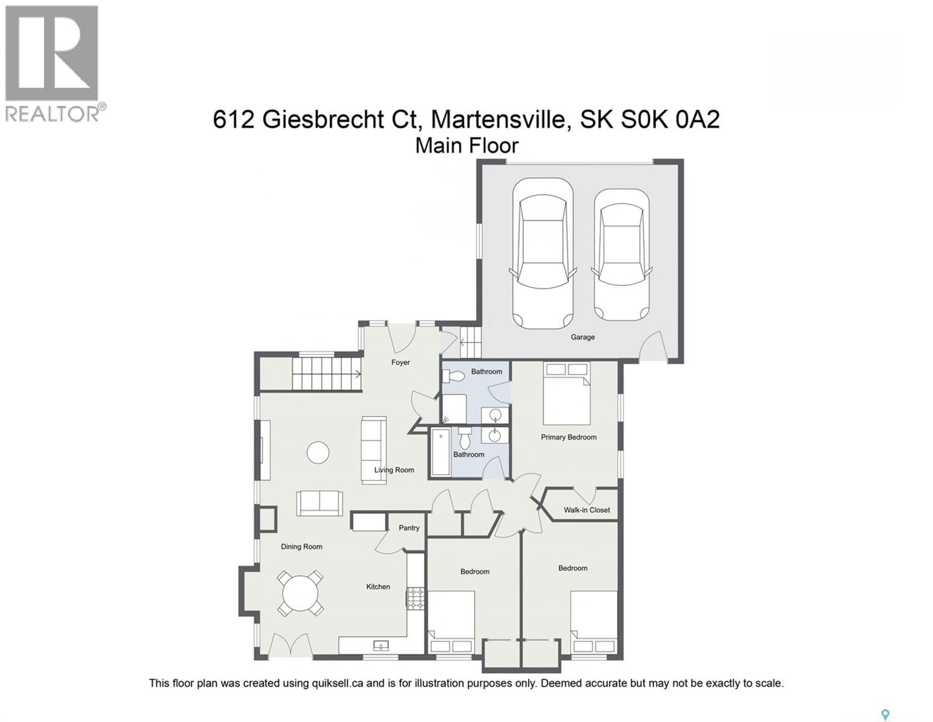 Floor plan for 612 GIESBRECHT COURT, Martensville Saskatchewan S0K2T2