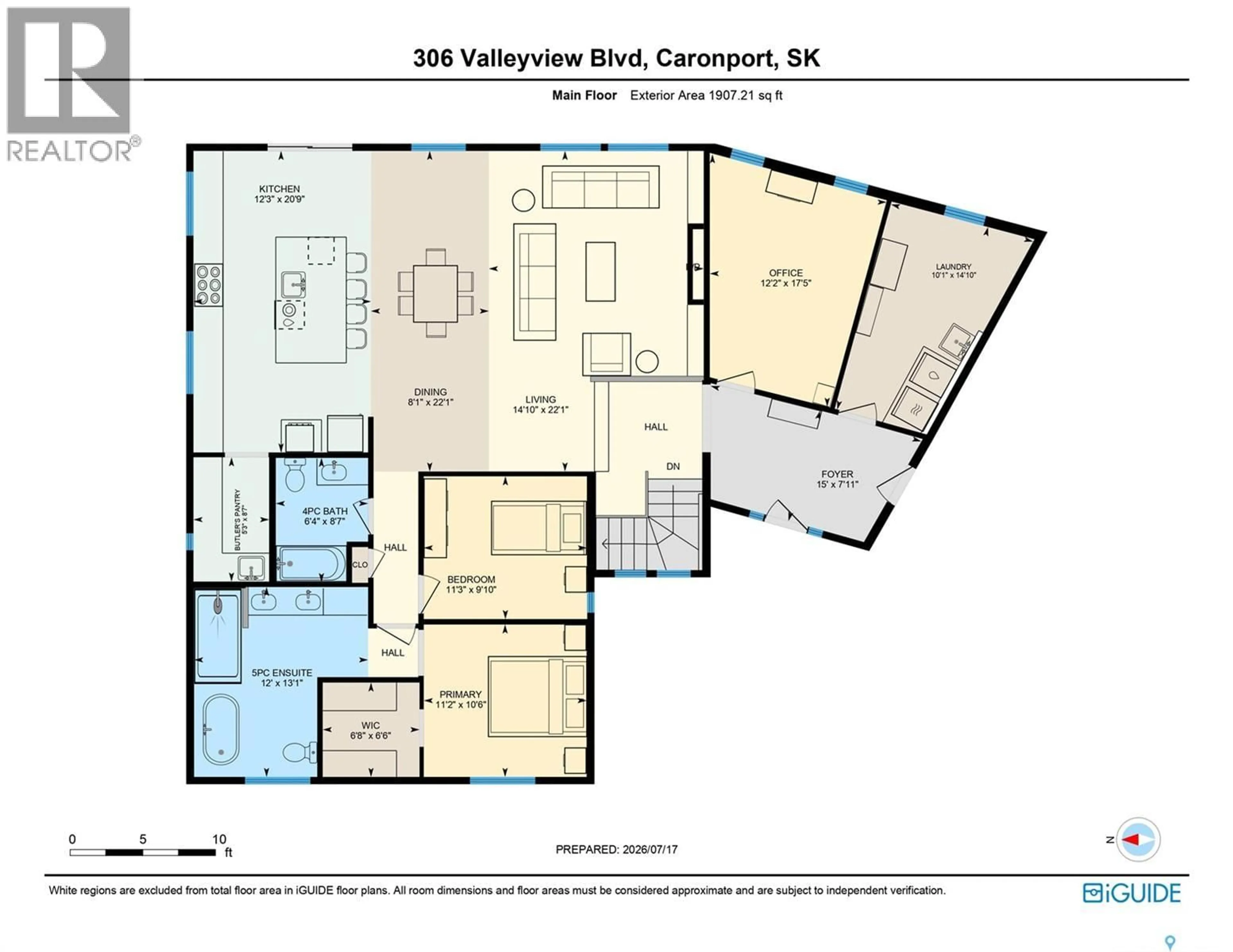 Floor plan for 306 VALLEYVIEW BOULEVARD, Caronport Saskatchewan S0H0S0