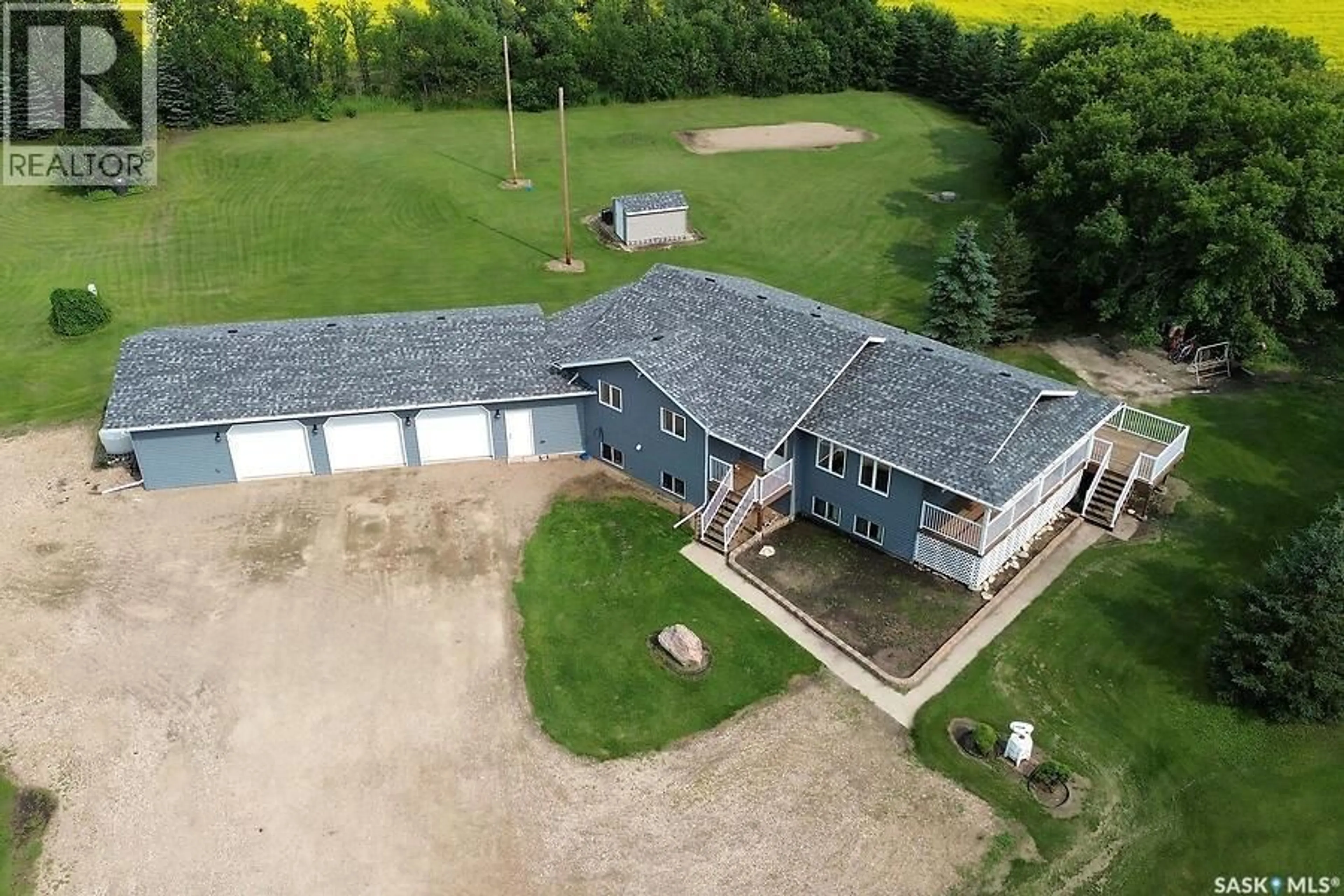 A pic from outside/outdoor area/front of a property/back of a property/a pic from drone, building for GAUDET ACREAGE, Grant Rm No. 372 Saskatchewan S0K1B0