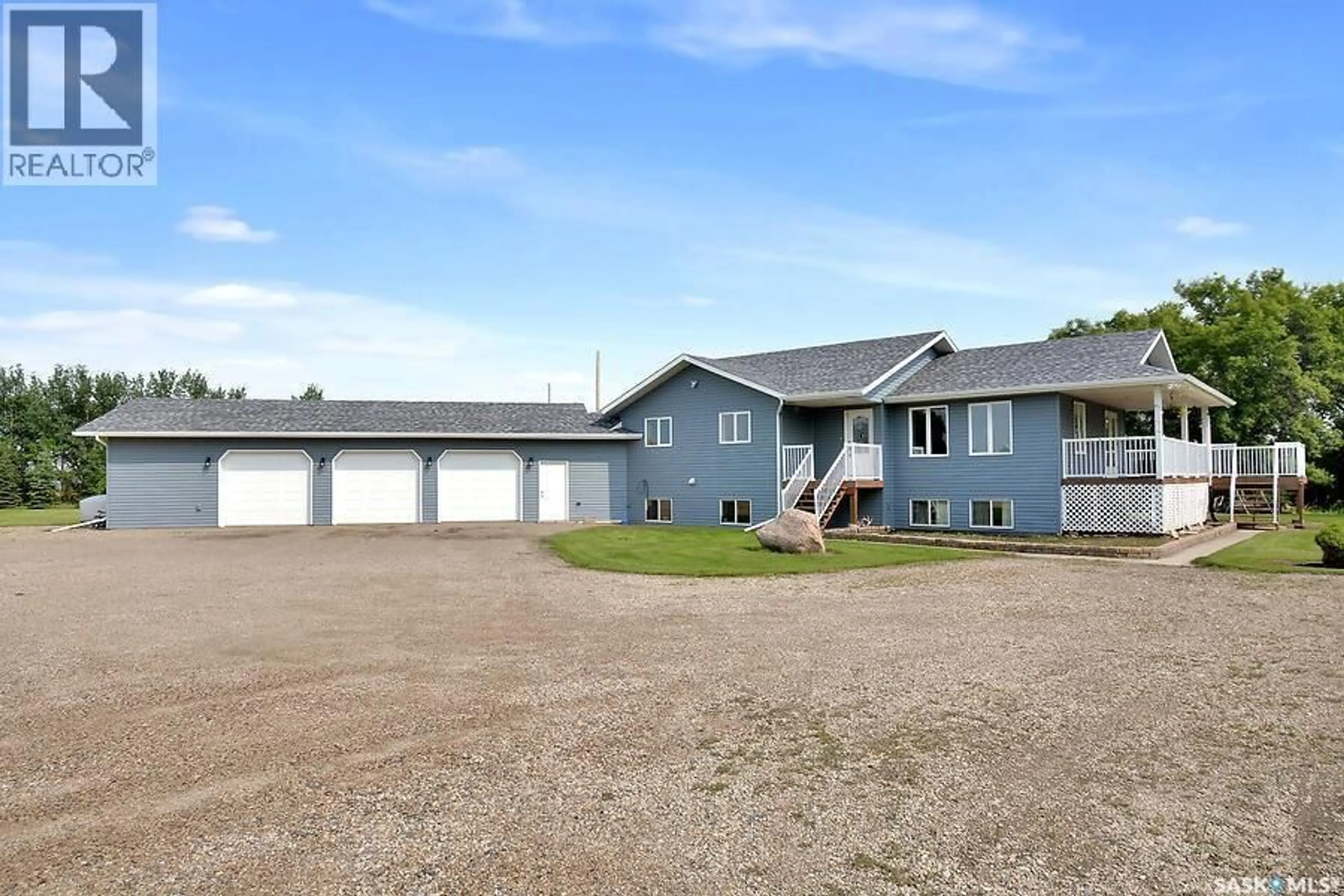 A pic from outside/outdoor area/front of a property/back of a property/a pic from drone, street for GAUDET ACREAGE, Grant Rm No. 372 Saskatchewan S0K1B0