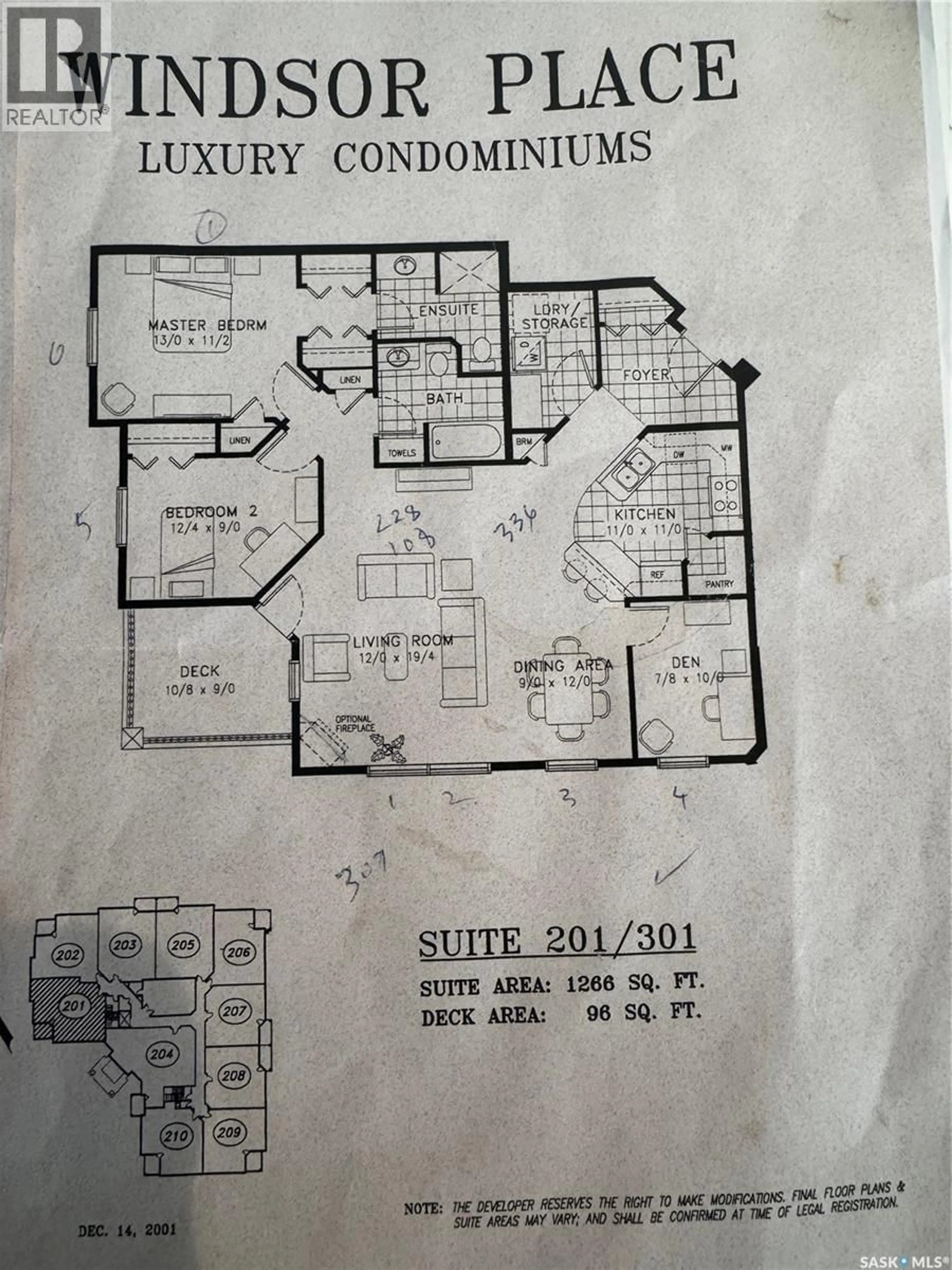 Floor plan for 201 - 3101 RENFREW CRESCENT, Regina Saskatchewan S4V3B6