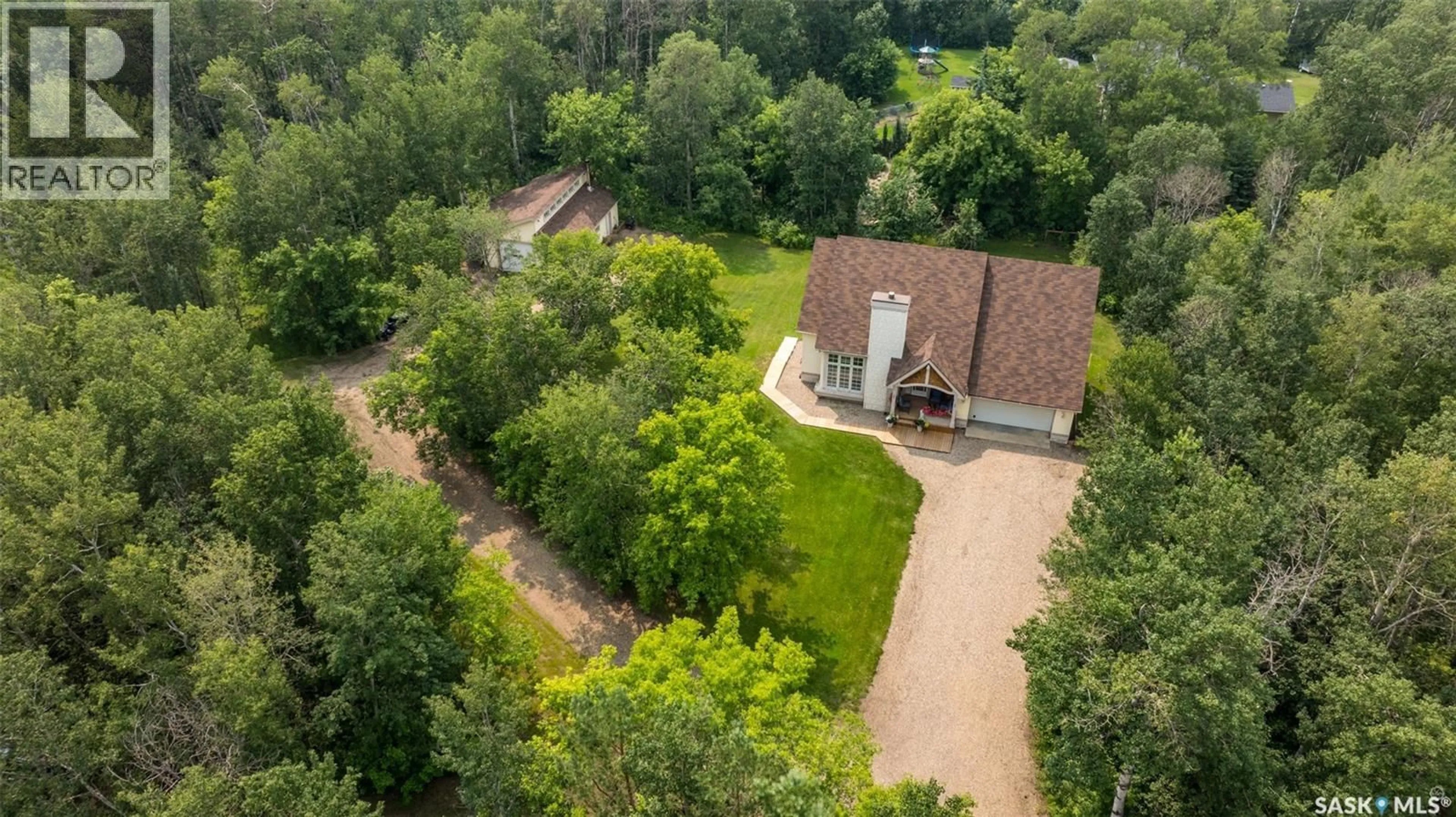 A pic from outside/outdoor area/front of a property/back of a property/a pic from drone, forest/trees view for 5 CUSATOR ROAD, Duck Lake Rm No. 463 Saskatchewan S0K2S0