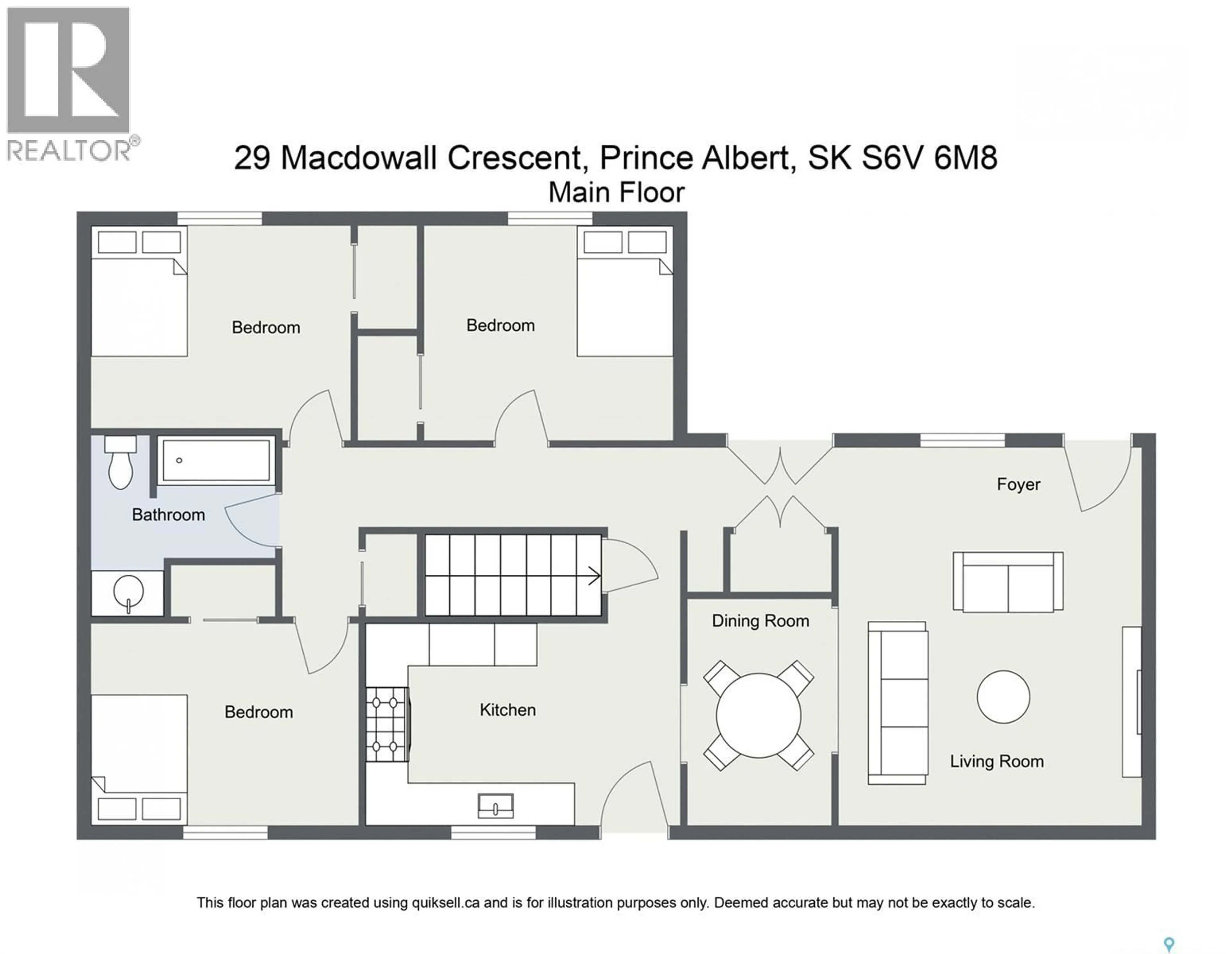 Floor plan for 29 MACDOWALL CRESCENT, Prince Albert Saskatchewan S6V6N2
