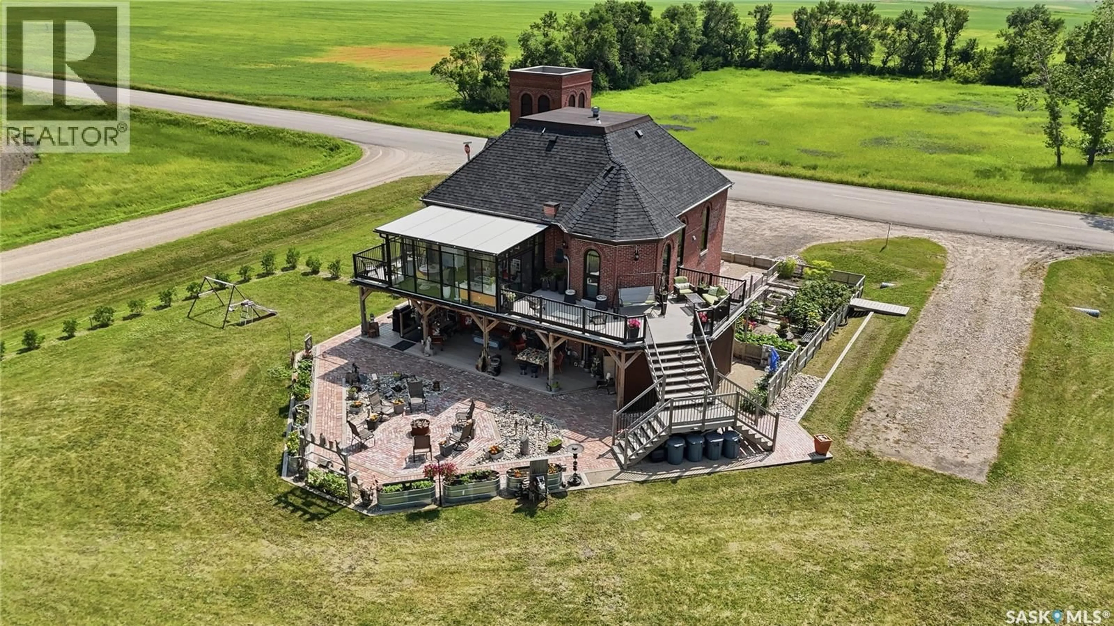 A pic from outside/outdoor area/front of a property/back of a property/a pic from drone, building for MICKLEBOROUGH ACREAGE, Lumsden Rm No. 189 Saskatchewan S4P2Z1