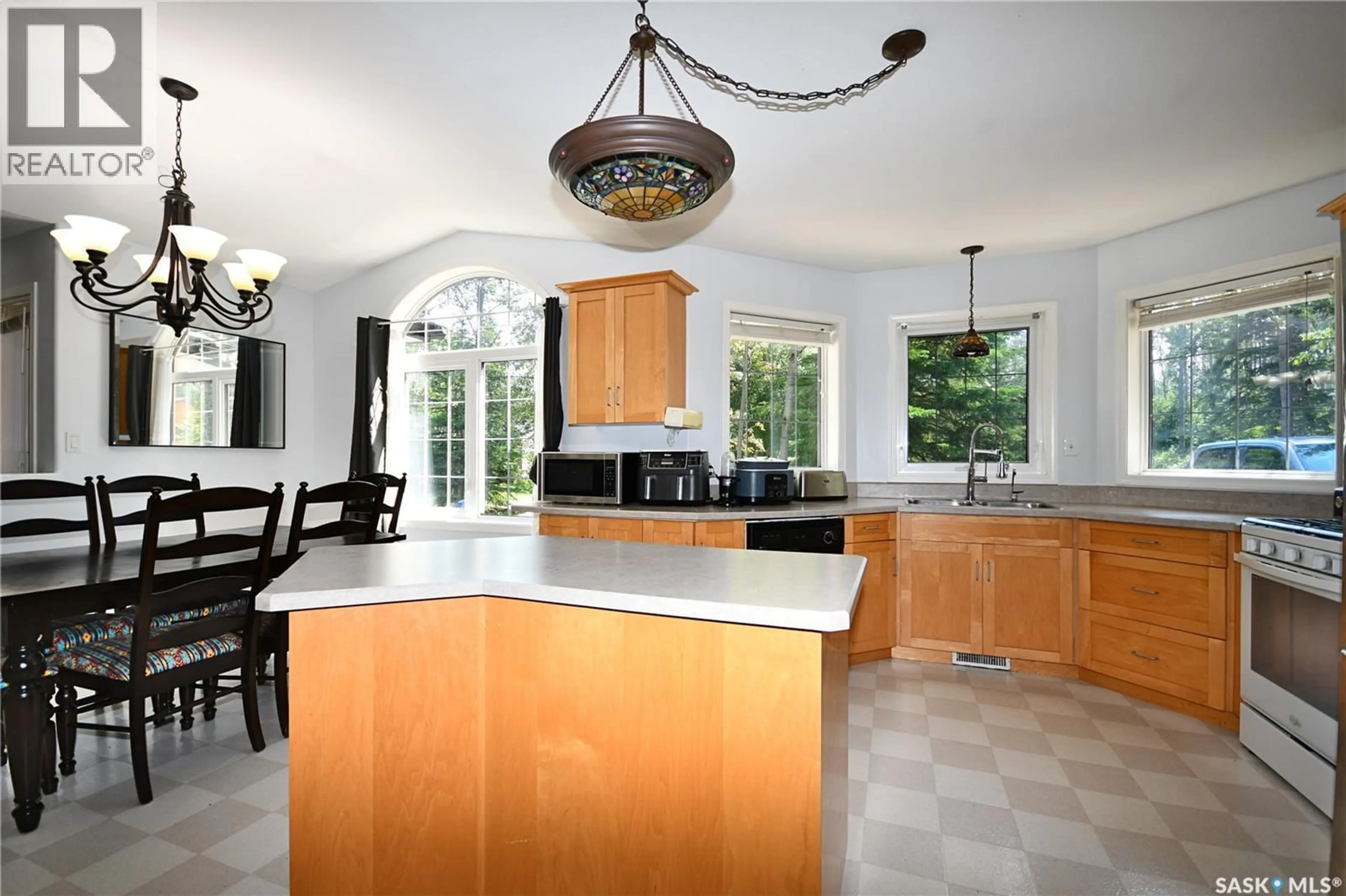 Open concept kitchen, ceramic/tile floor for 120 LUCIUK LANE, Delaronde Lake Saskatchewan S0J0E0