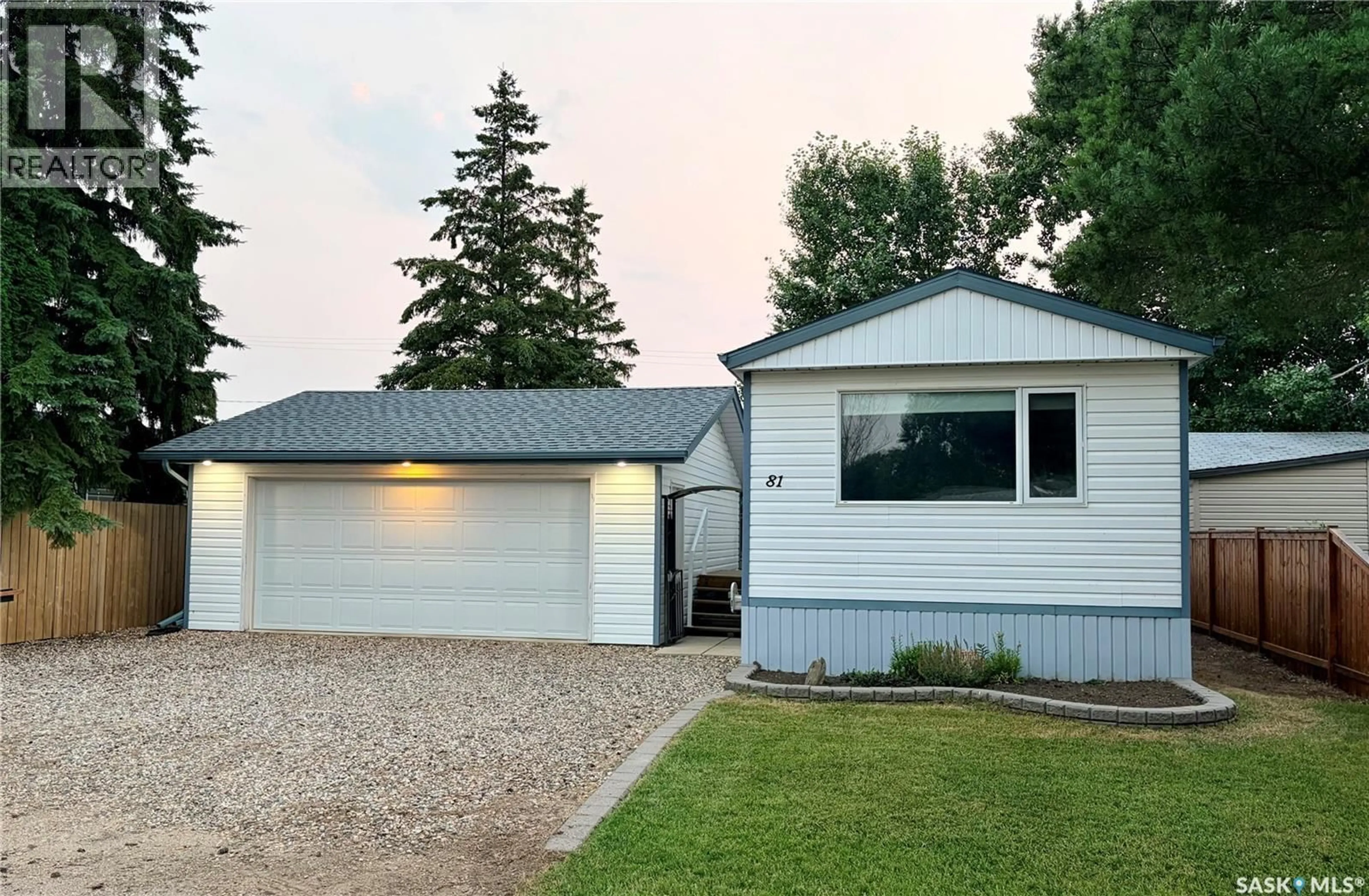 Home with vinyl exterior material, street for 81 OSLER STREET, Osler Saskatchewan S0K3A0