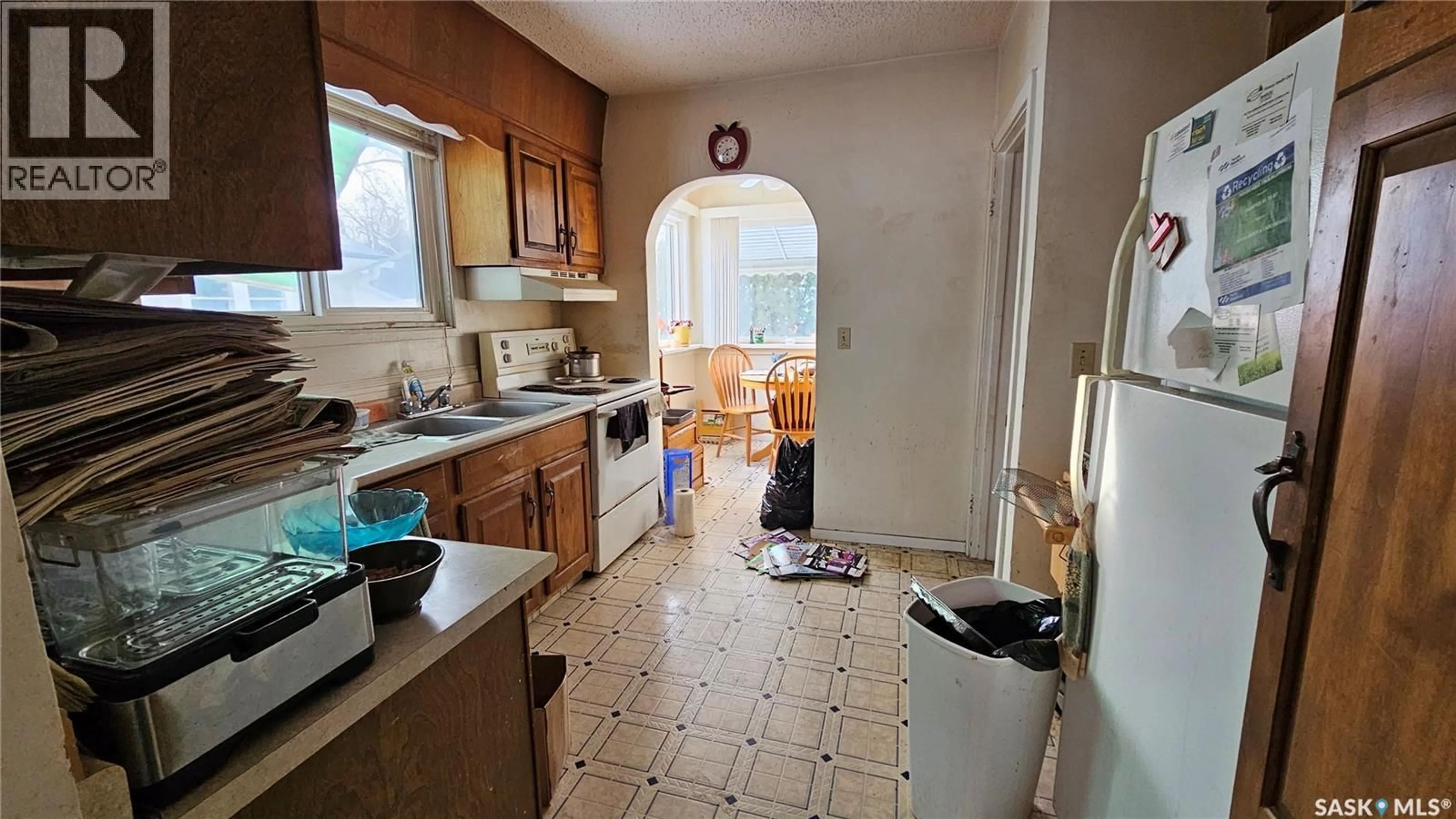 Standard kitchen, ceramic/tile floor for 1541 99TH STREET, North Battleford Saskatchewan S9A0R2