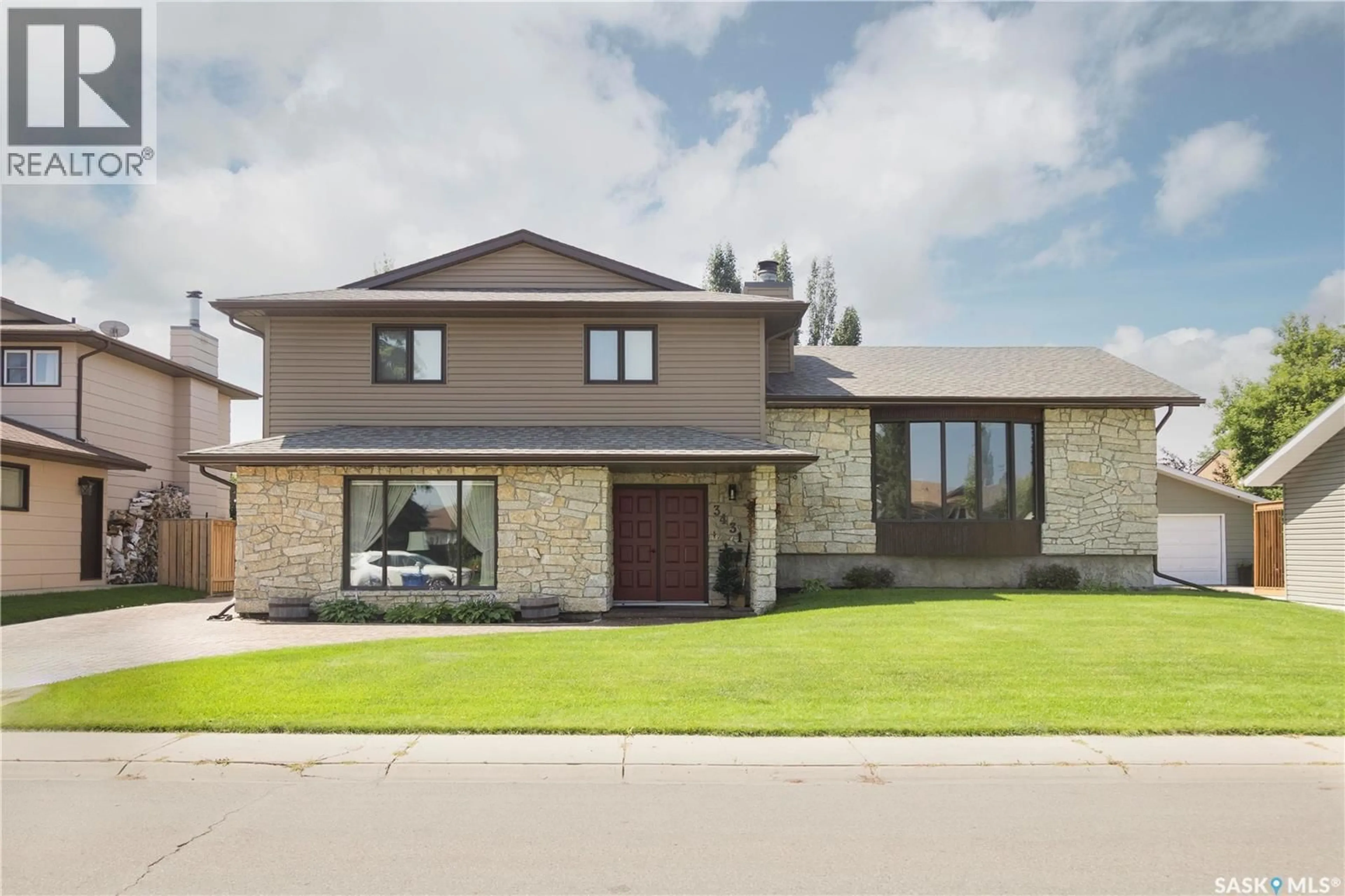 Home with brick exterior material, street for 3431 EAGLE CRESCENT, Prince Albert Saskatchewan S6V7N5