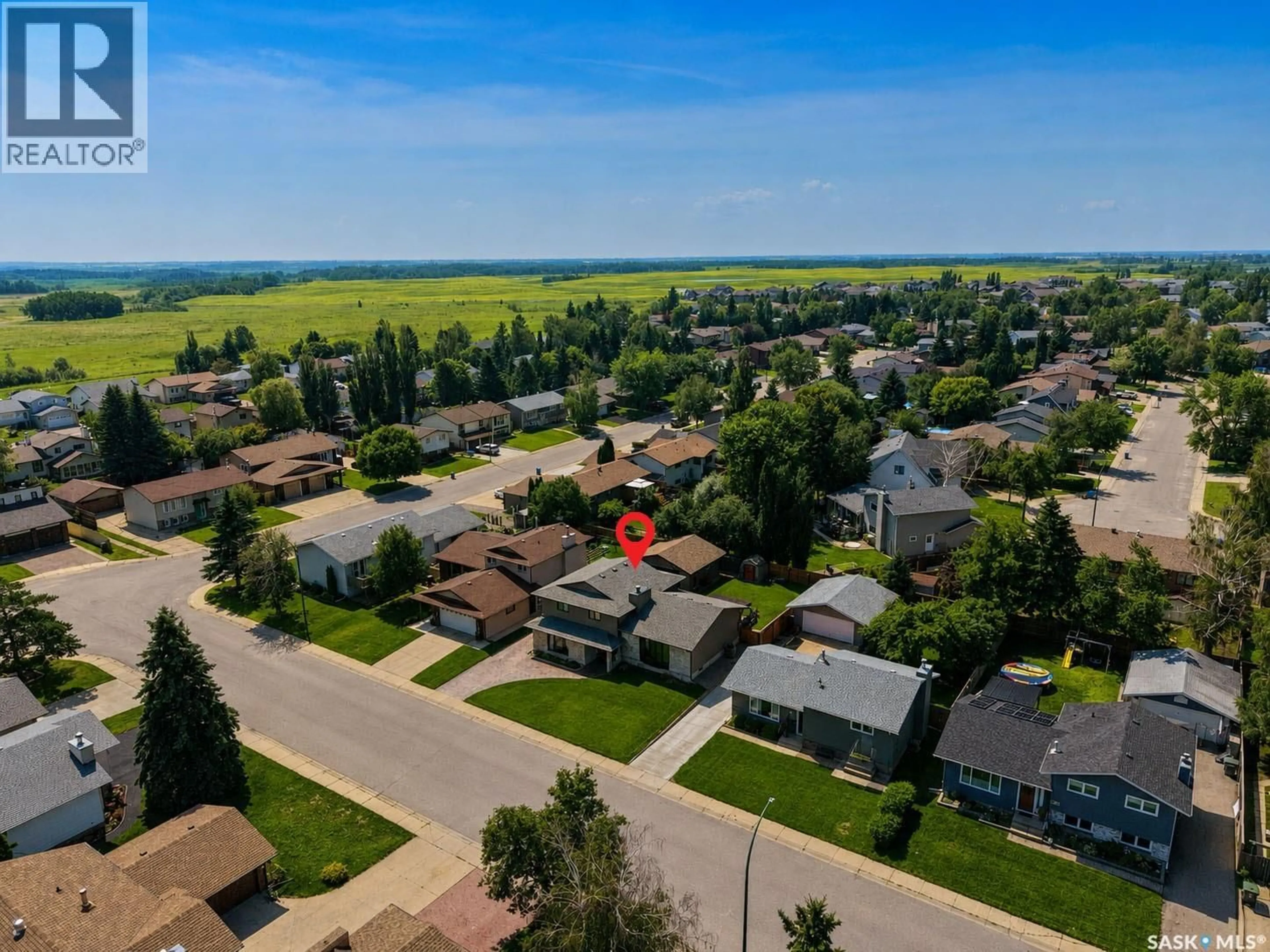 A pic from outside/outdoor area/front of a property/back of a property/a pic from drone, street for 3431 EAGLE CRESCENT, Prince Albert Saskatchewan S6V7N5