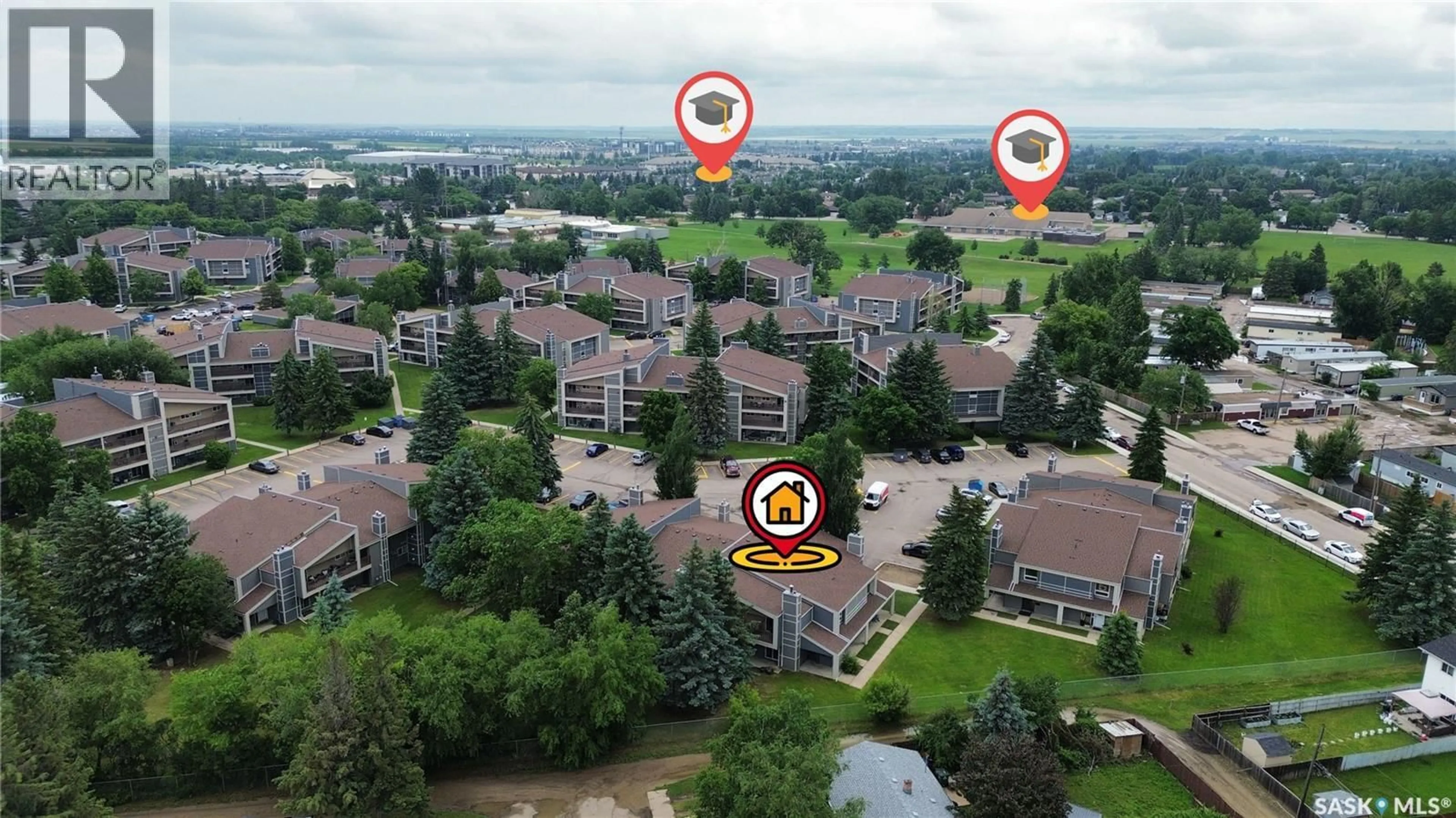 A pic from outside/outdoor area/front of a property/back of a property/a pic from drone, unknown for 416 510 PRAIRIE AVENUE, Saskatoon Saskatchewan S7N2V4