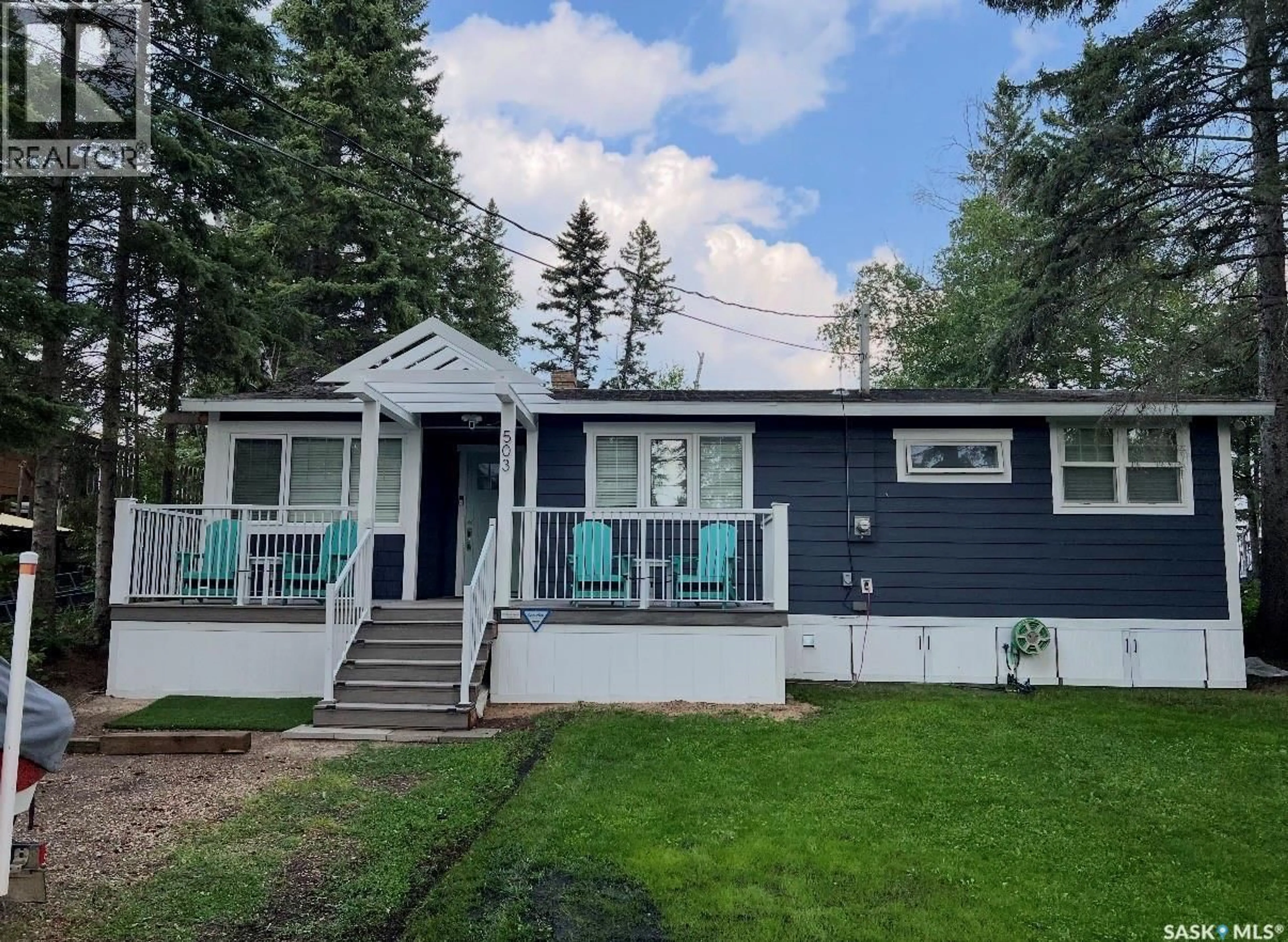 Home with vinyl exterior material, street for 503 JUBILEE DRIVE, Duck Mountain Provincial Park Saskatchewan S0A1S0