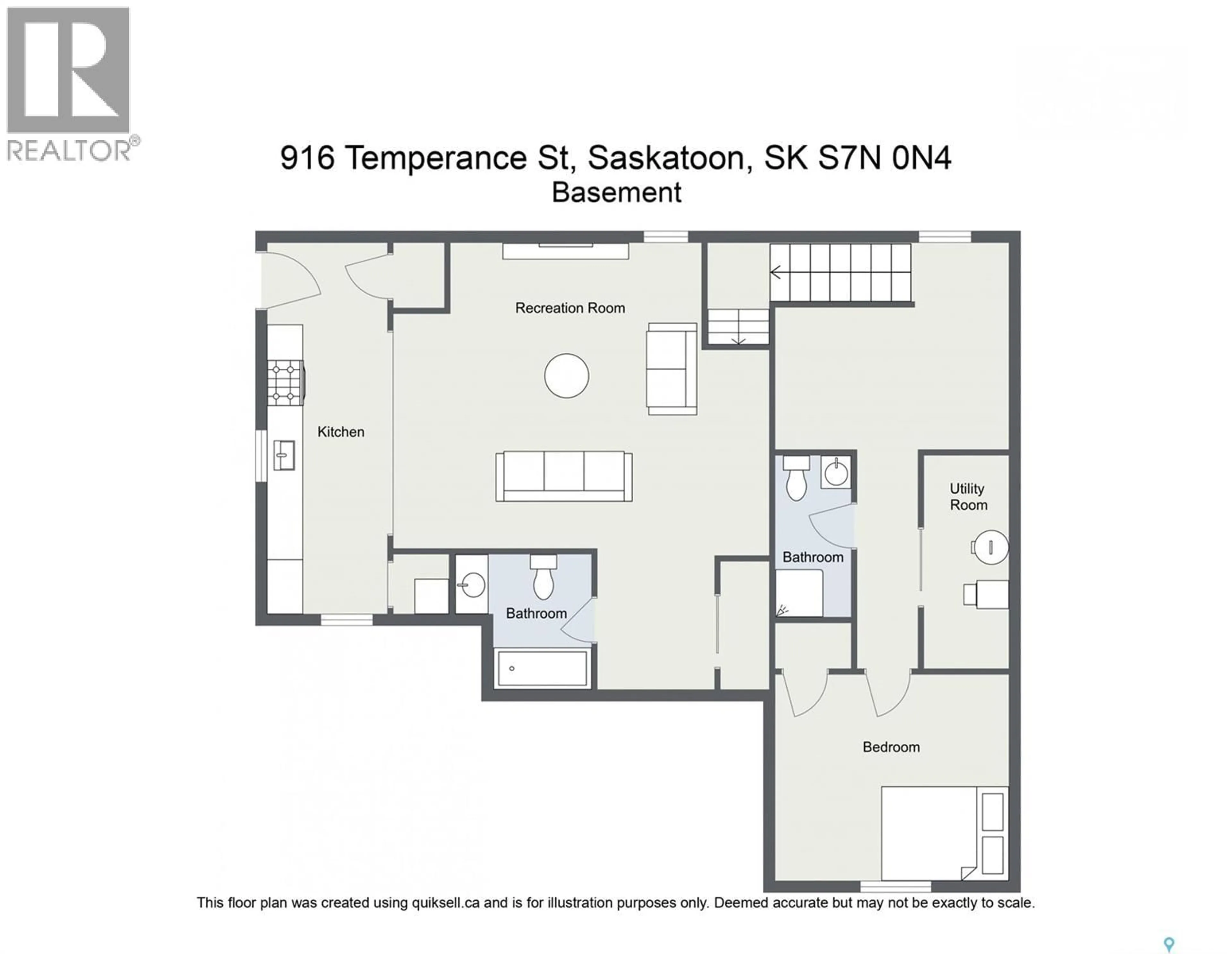 Floor plan for 916 TEMPERANCE STREET, Saskatoon Saskatchewan S7N0N4