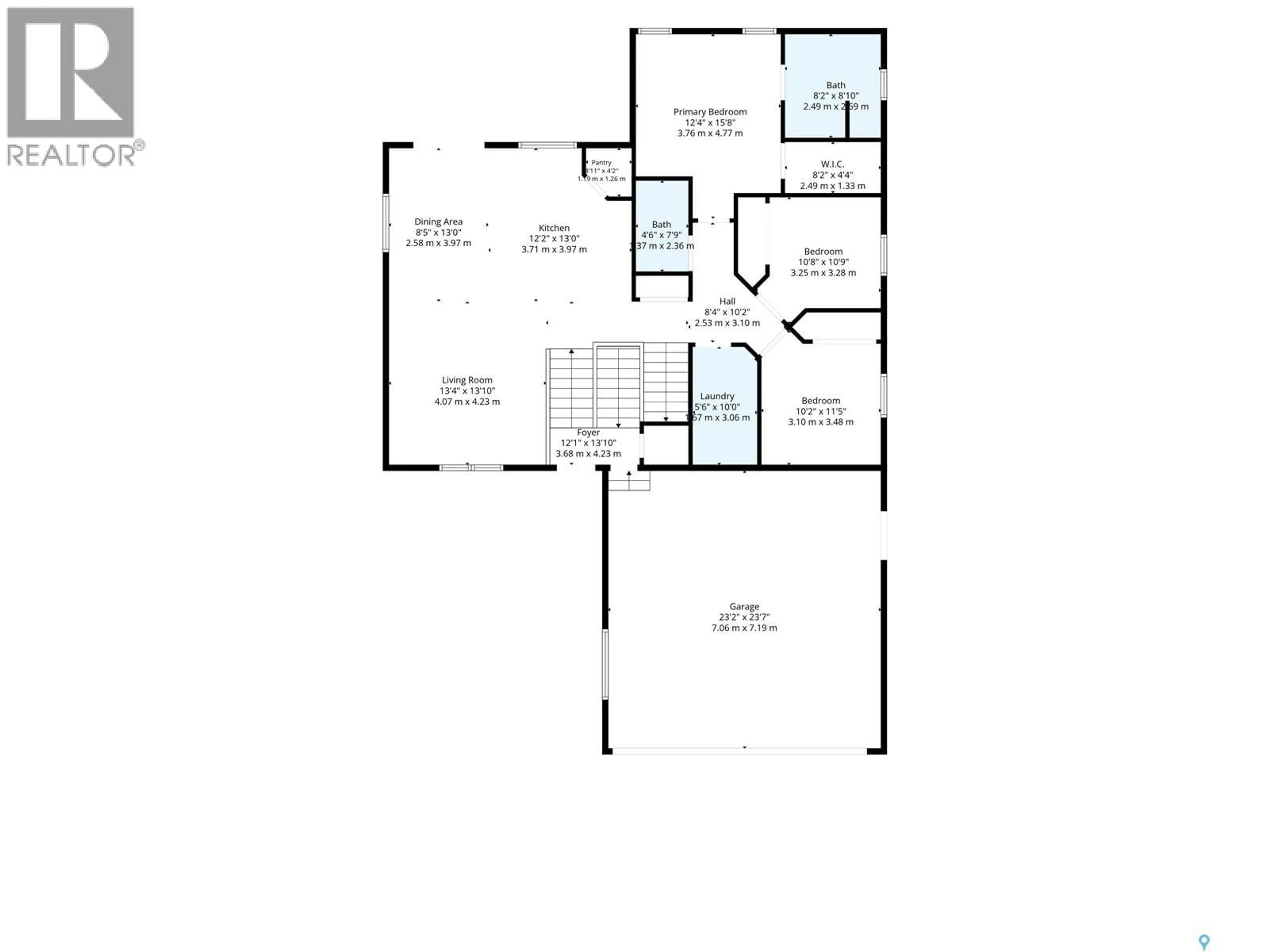 Floor plan for 415 PATON PLACE, Saskatoon Saskatchewan S7W0B8