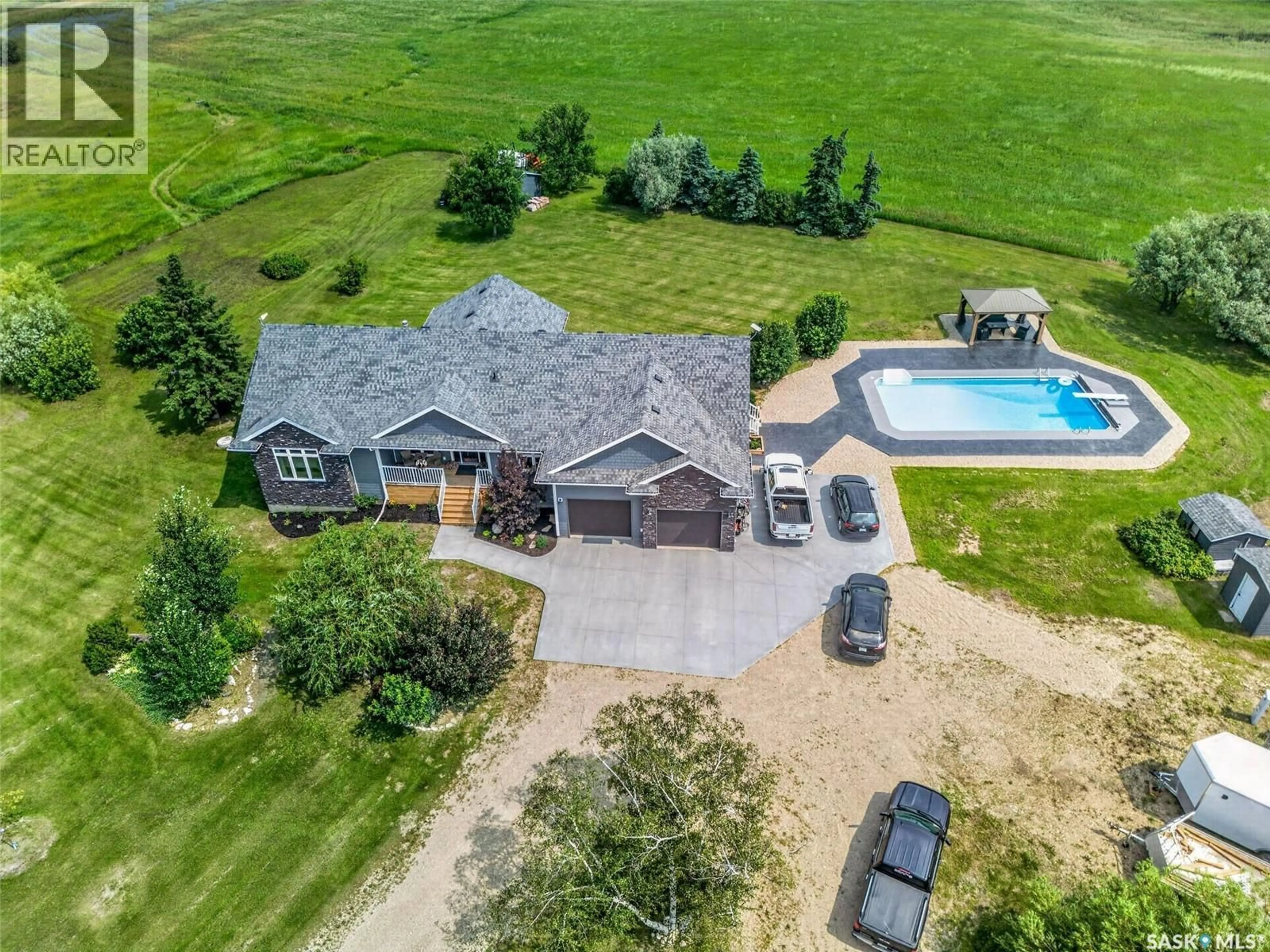 A pic from outside/outdoor area/front of a property/back of a property/a pic from drone, unknown for BRANCEPETH ACREAGE, Birch Hills Rm No. 460 Saskatchewan S0J3A0