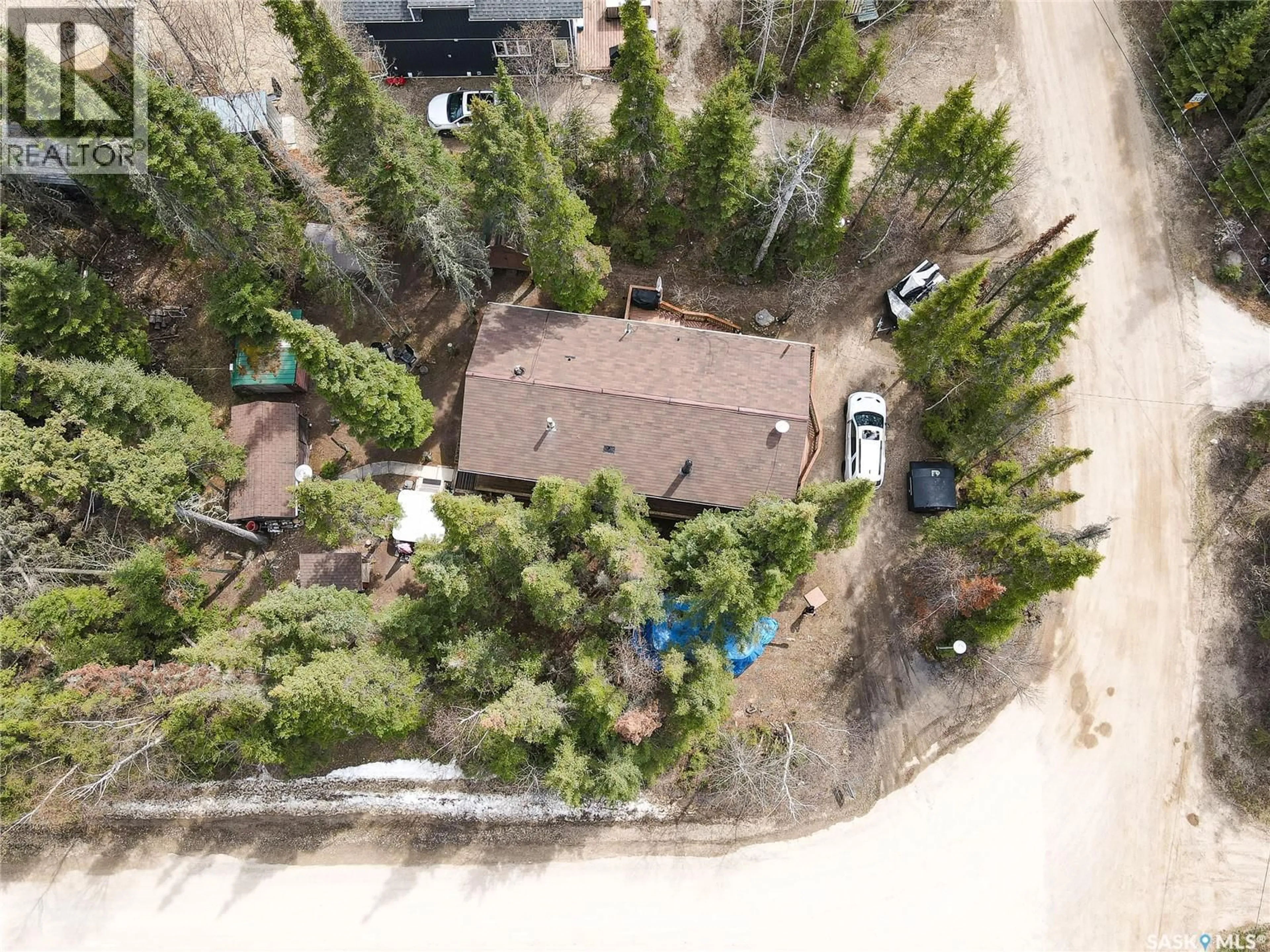 A pic from outside/outdoor area/front of a property/back of a property/a pic from drone, unknown for 619 MARINE DRIVE, Emma Lake Saskatchewan S0J0N0