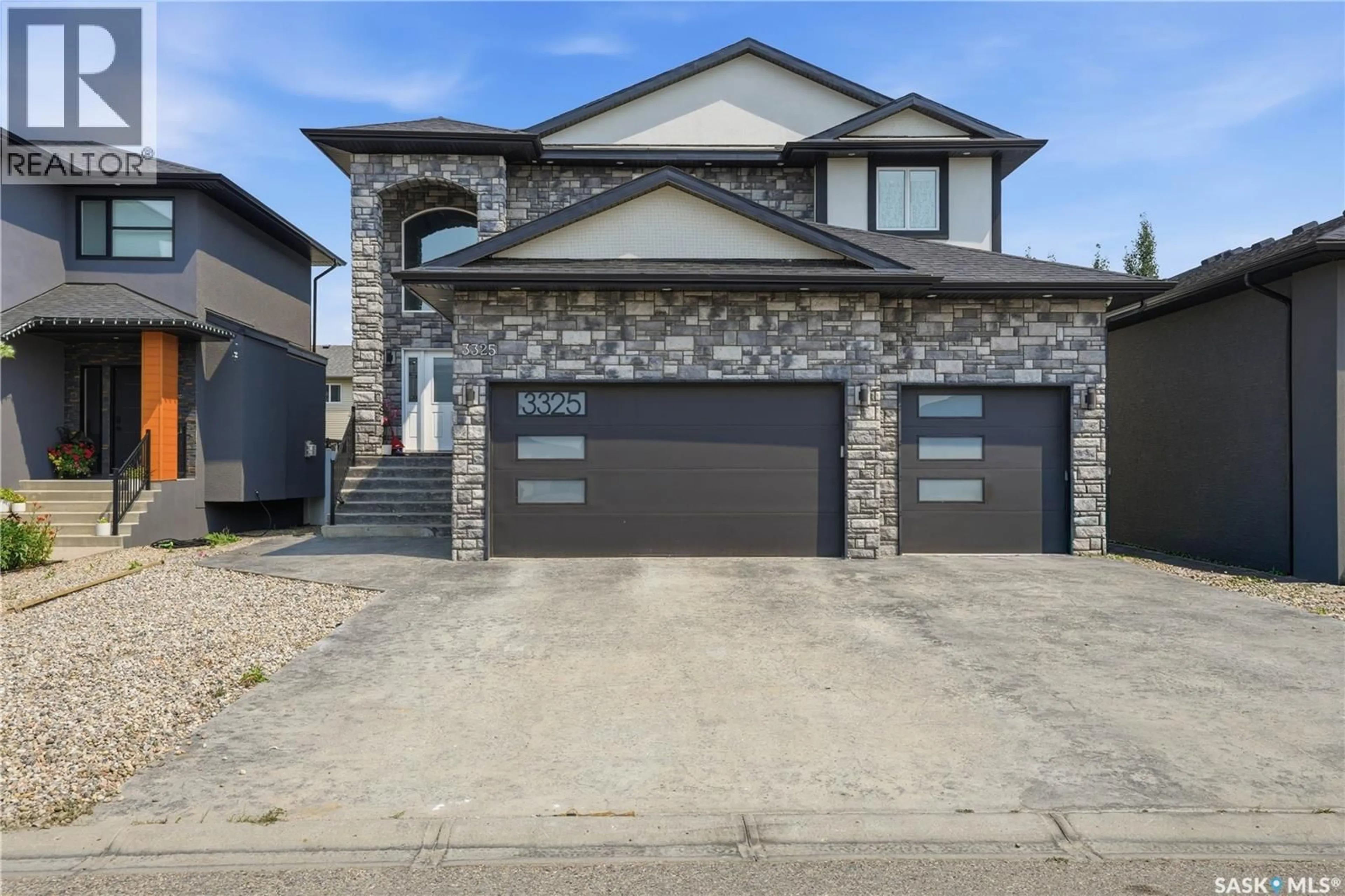 Home with brick exterior material, street for 3325 GREEN BROOK ROAD, Regina Saskatchewan S4V2Z6