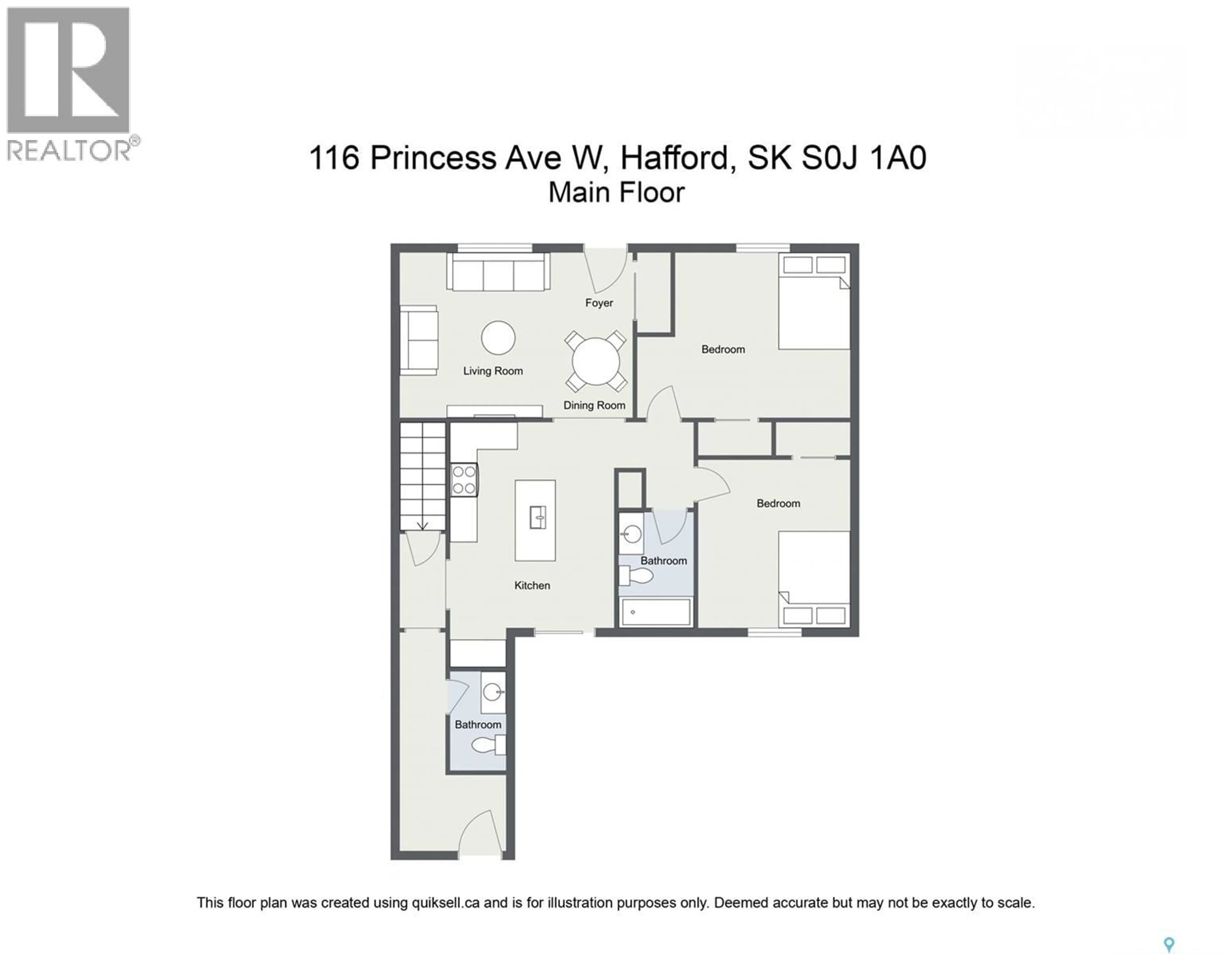 Floor plan for 116 PRINCESS AVENUE, Hafford Saskatchewan S0J1A0