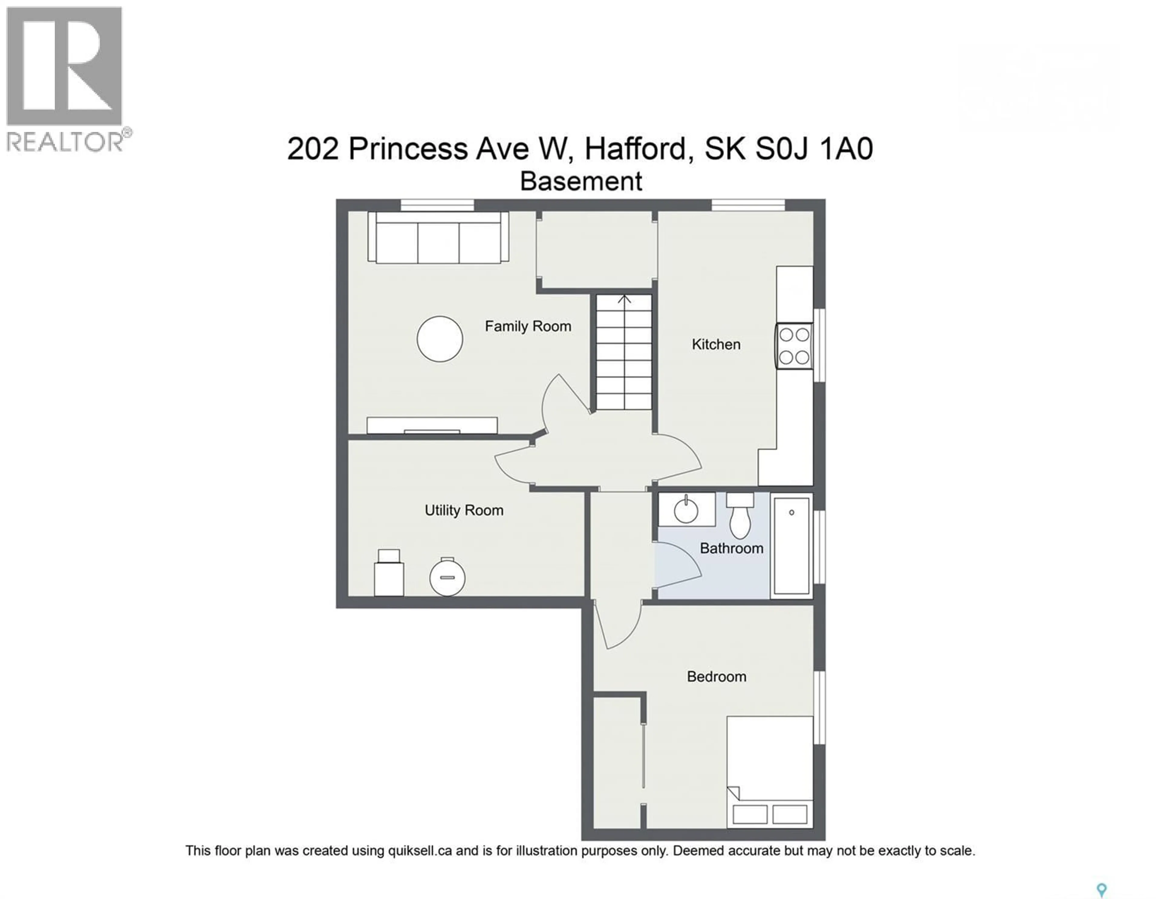 Floor plan for 202 PRINCESS AVENUE, Hafford Saskatchewan S0J1A0